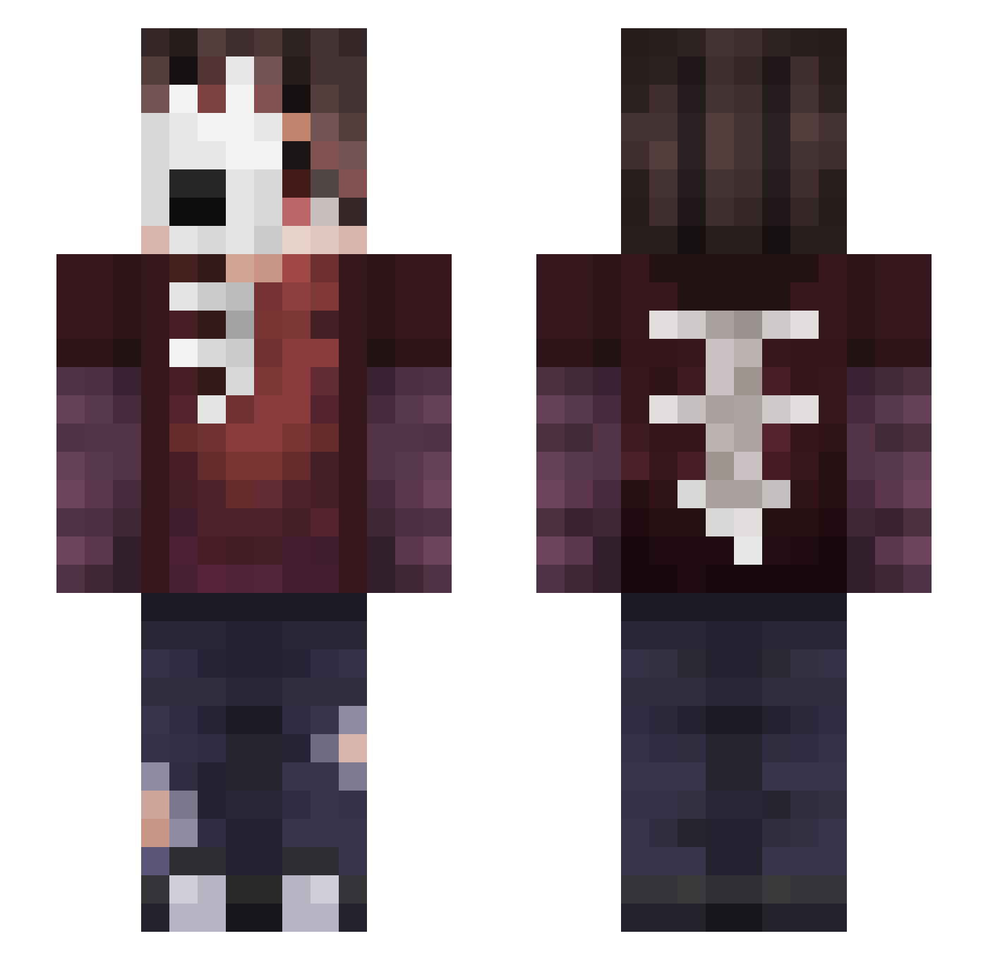 DYZ3LIN Minecraft skin, front and back view