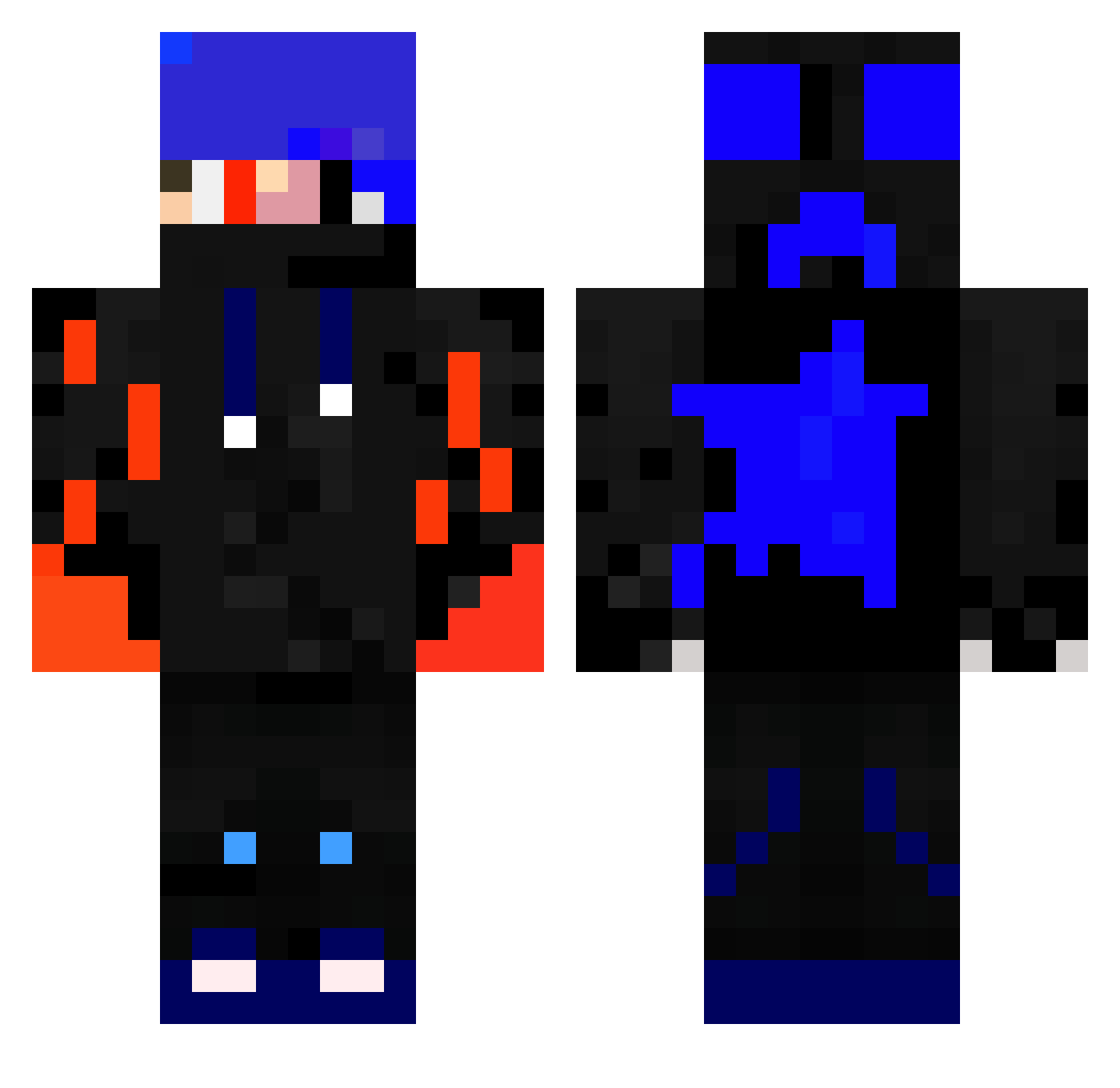 taich Minecraft skin, front and back view