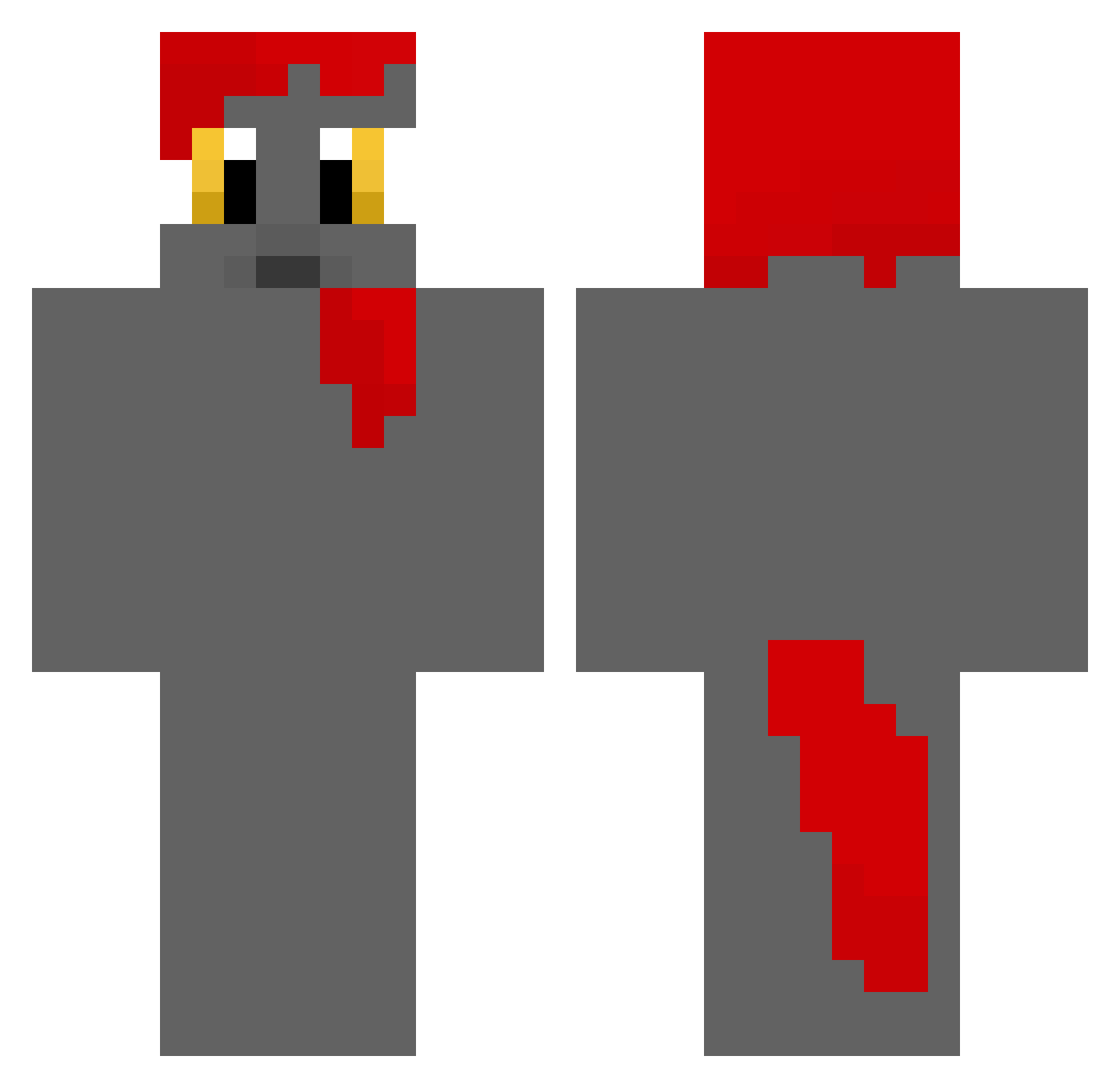 JJBoom11 Minecraft skin, front and back view