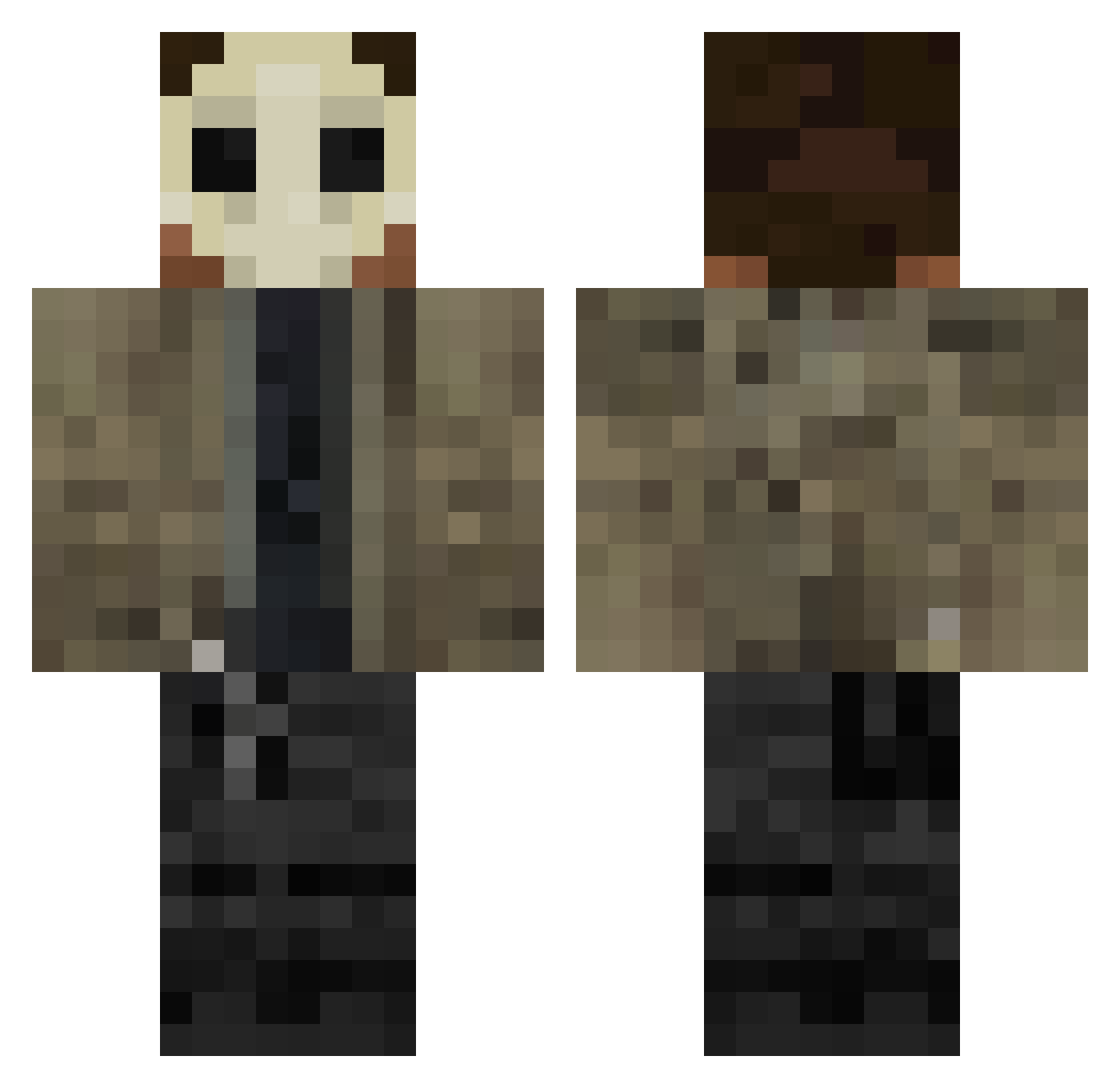 daichij Minecraft skin, front and back view