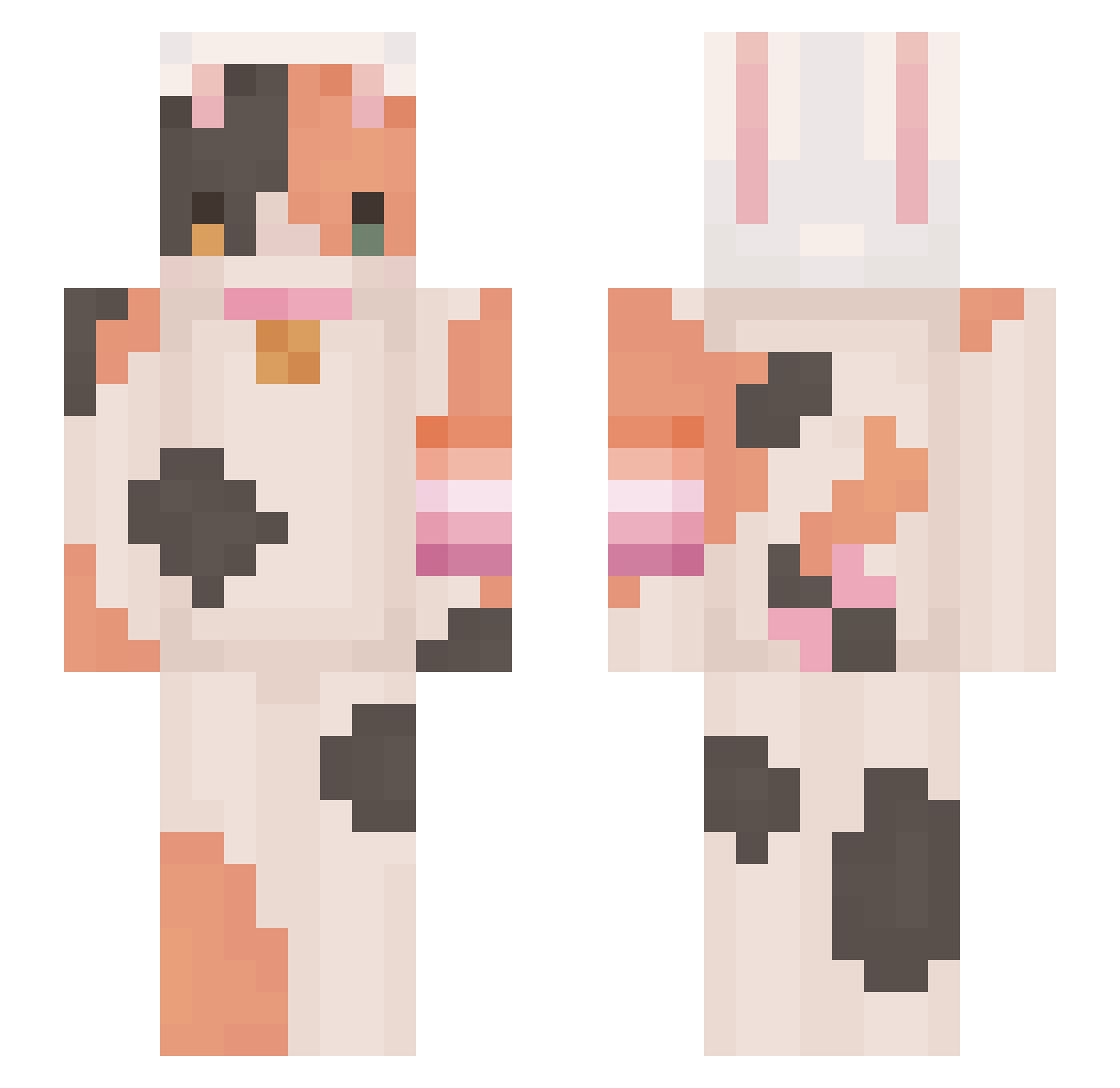 qdonn Minecraft skin, front and back view