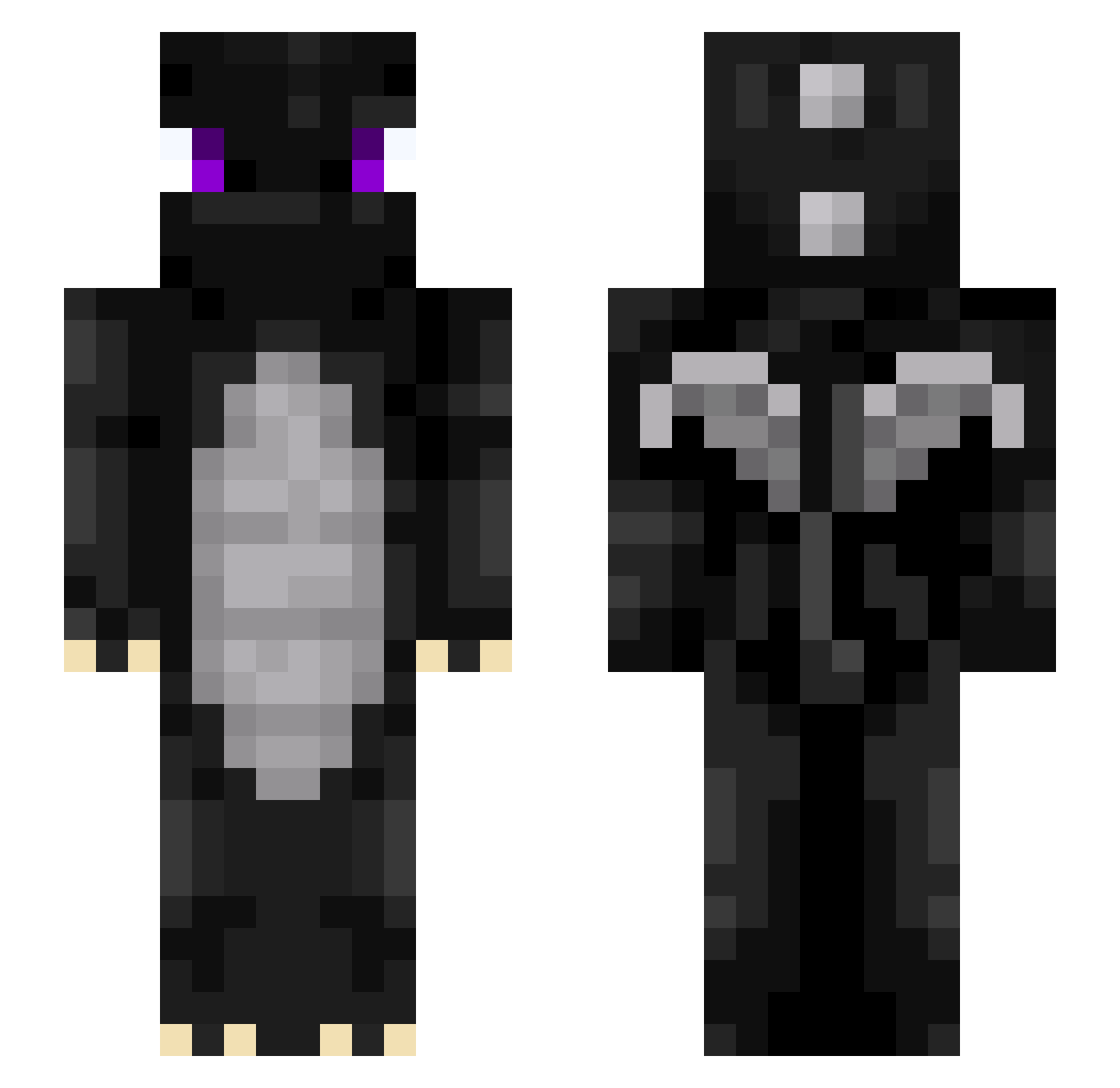 Lethiuh Minecraft skin, front and back view