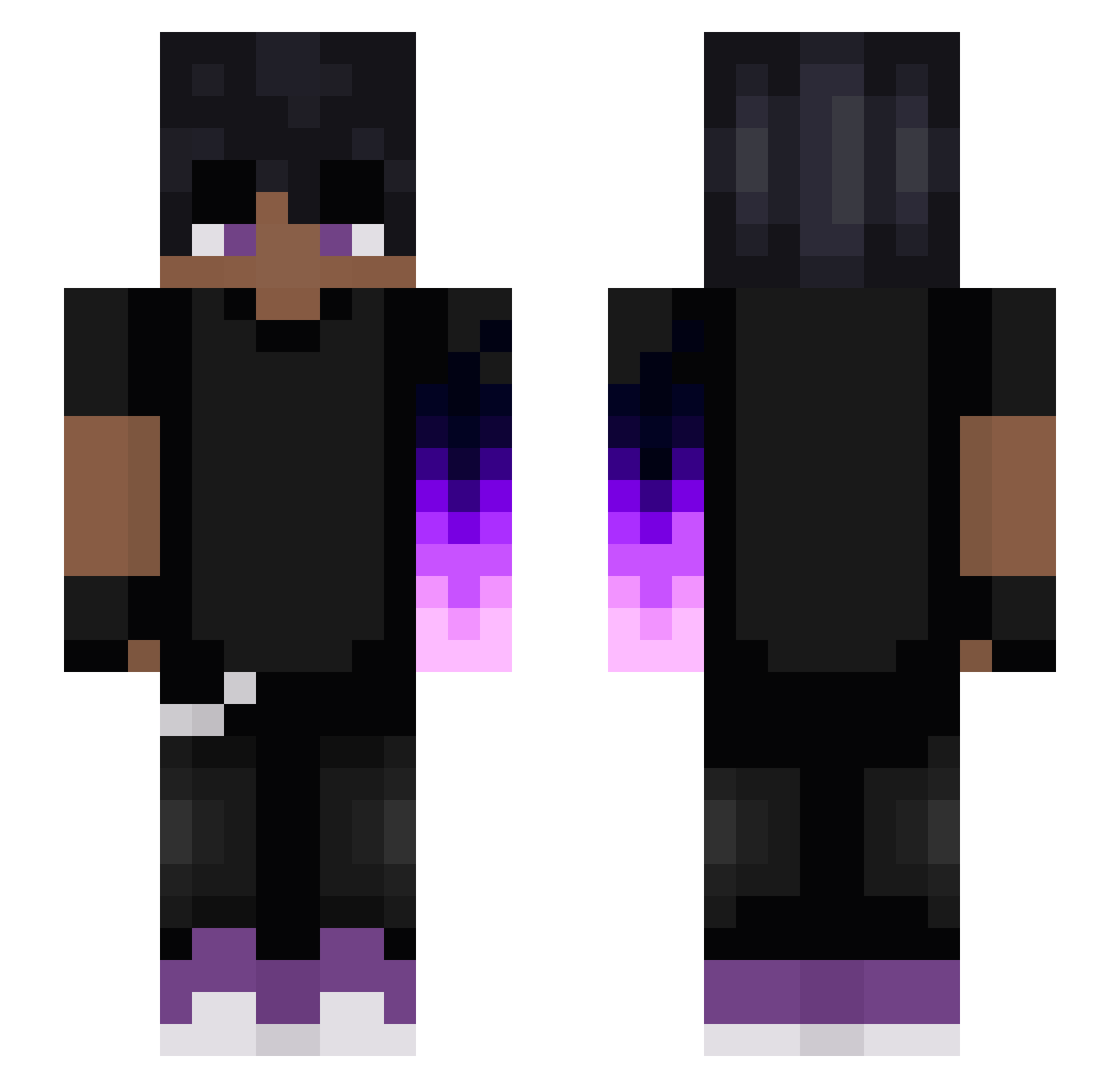JustinCraft2010 Minecraft skin, front and back view