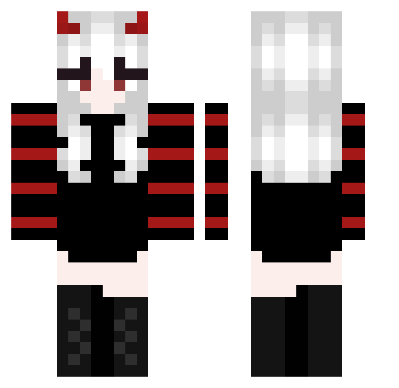Toxic_Magic Minecraft skin, front and back view