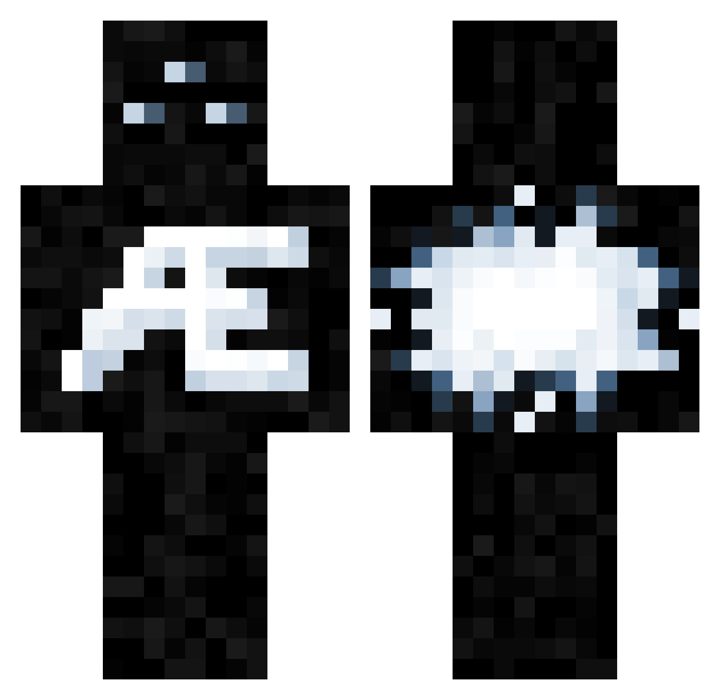 naatee Minecraft skin, front and back view