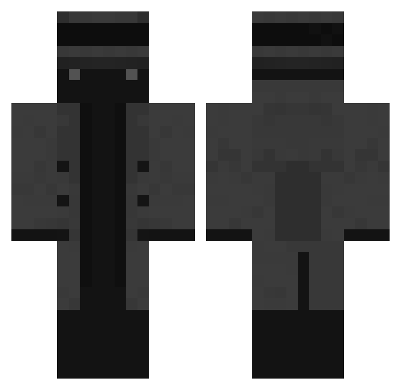 Zeus20273 Minecraft skin, front and back view