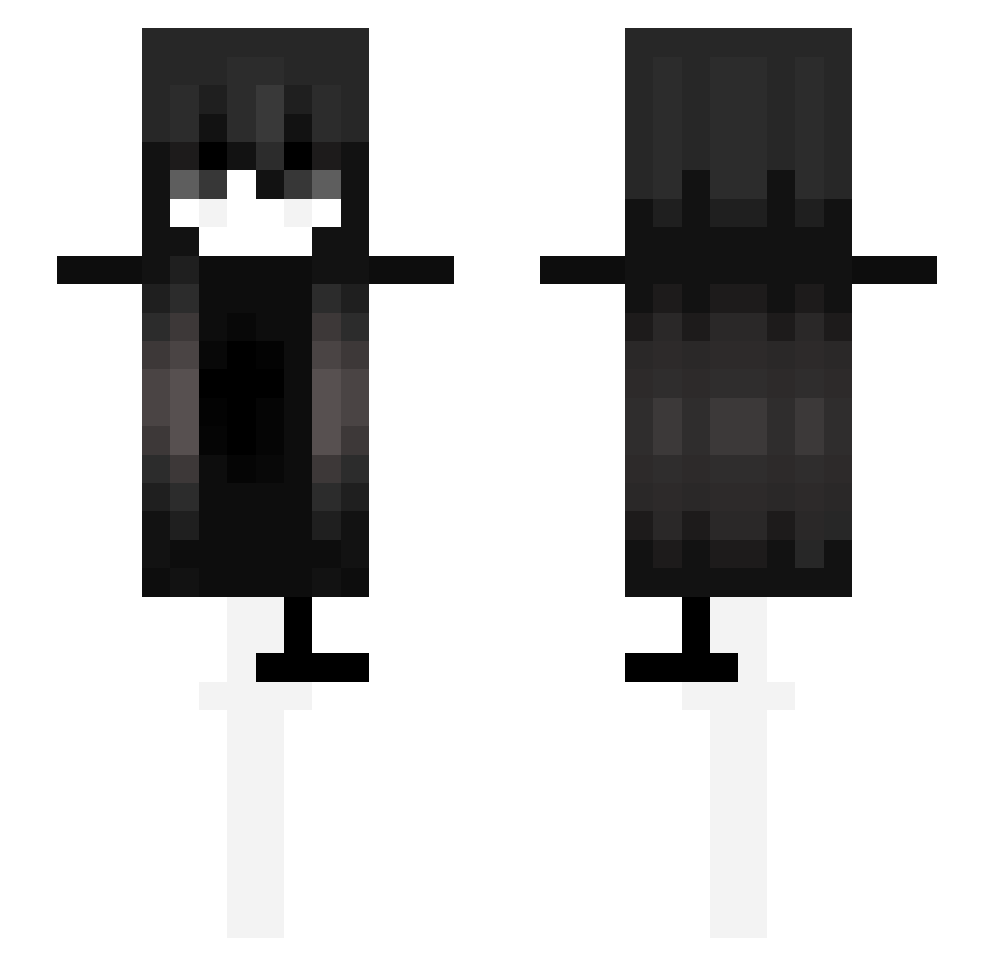 oSoruwu Minecraft skin, front and back view