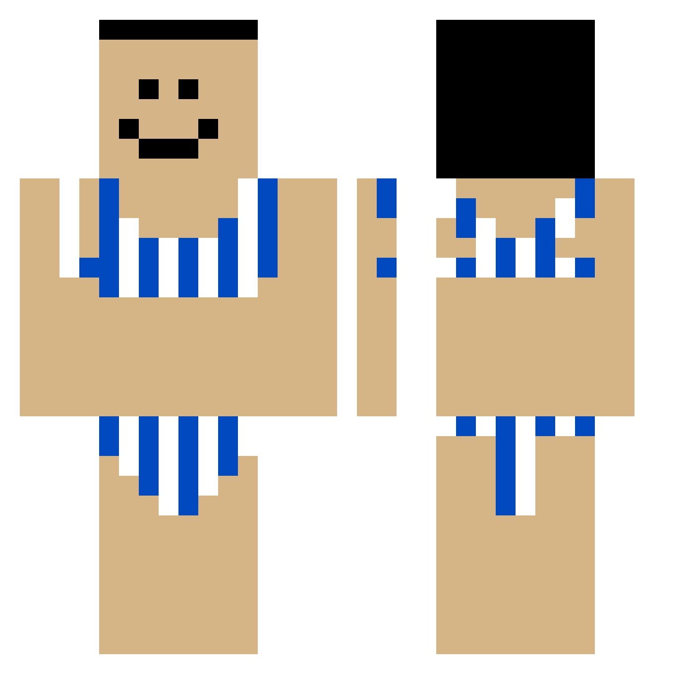 MrAnksInnit Minecraft skin, front and back view