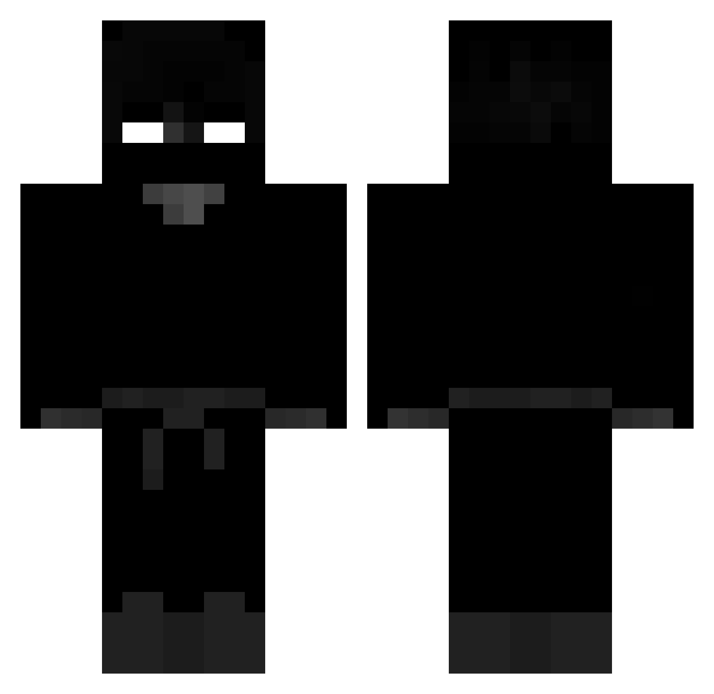 THEUZAD1 Minecraft skin, front and back view
