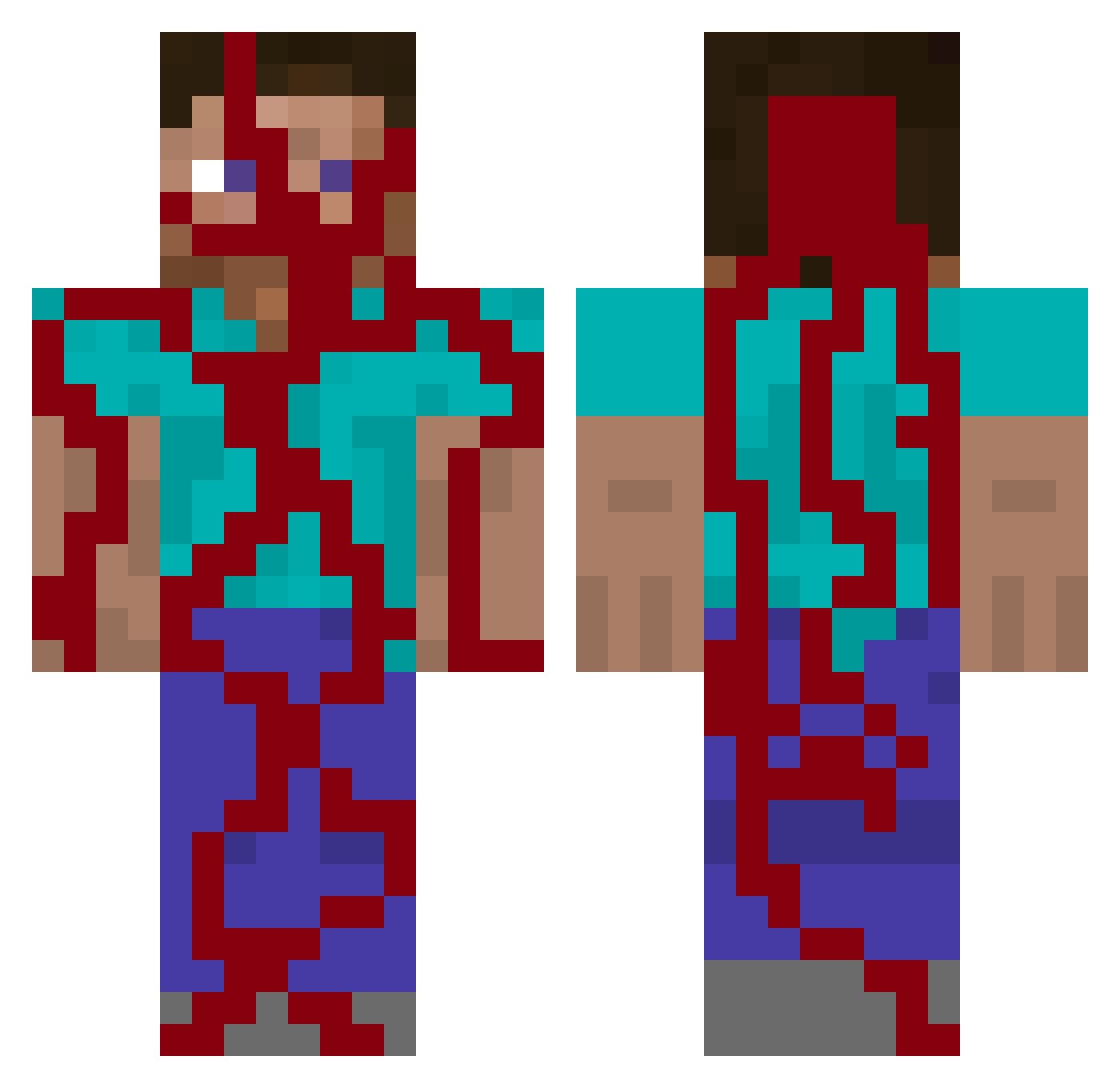 jimthecounter Minecraft skin, front and back view