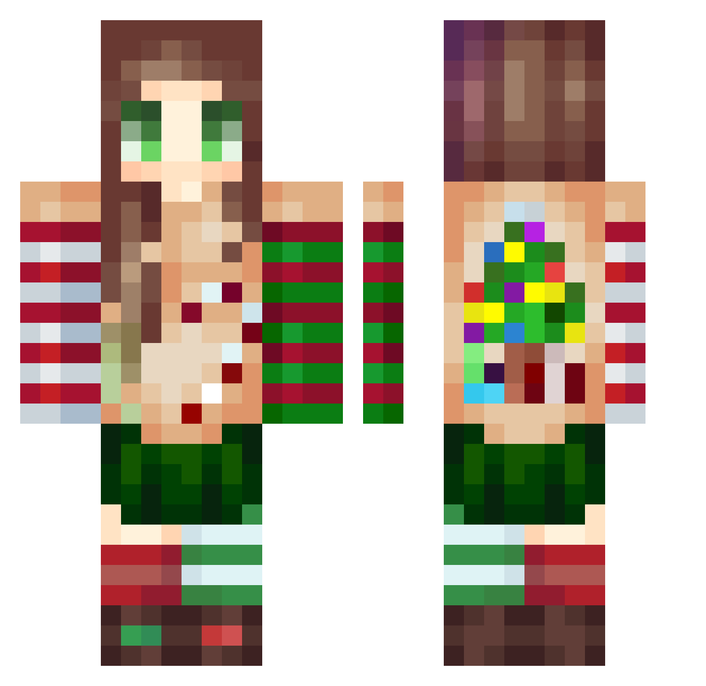 Astria_ Minecraft skin, front and back view