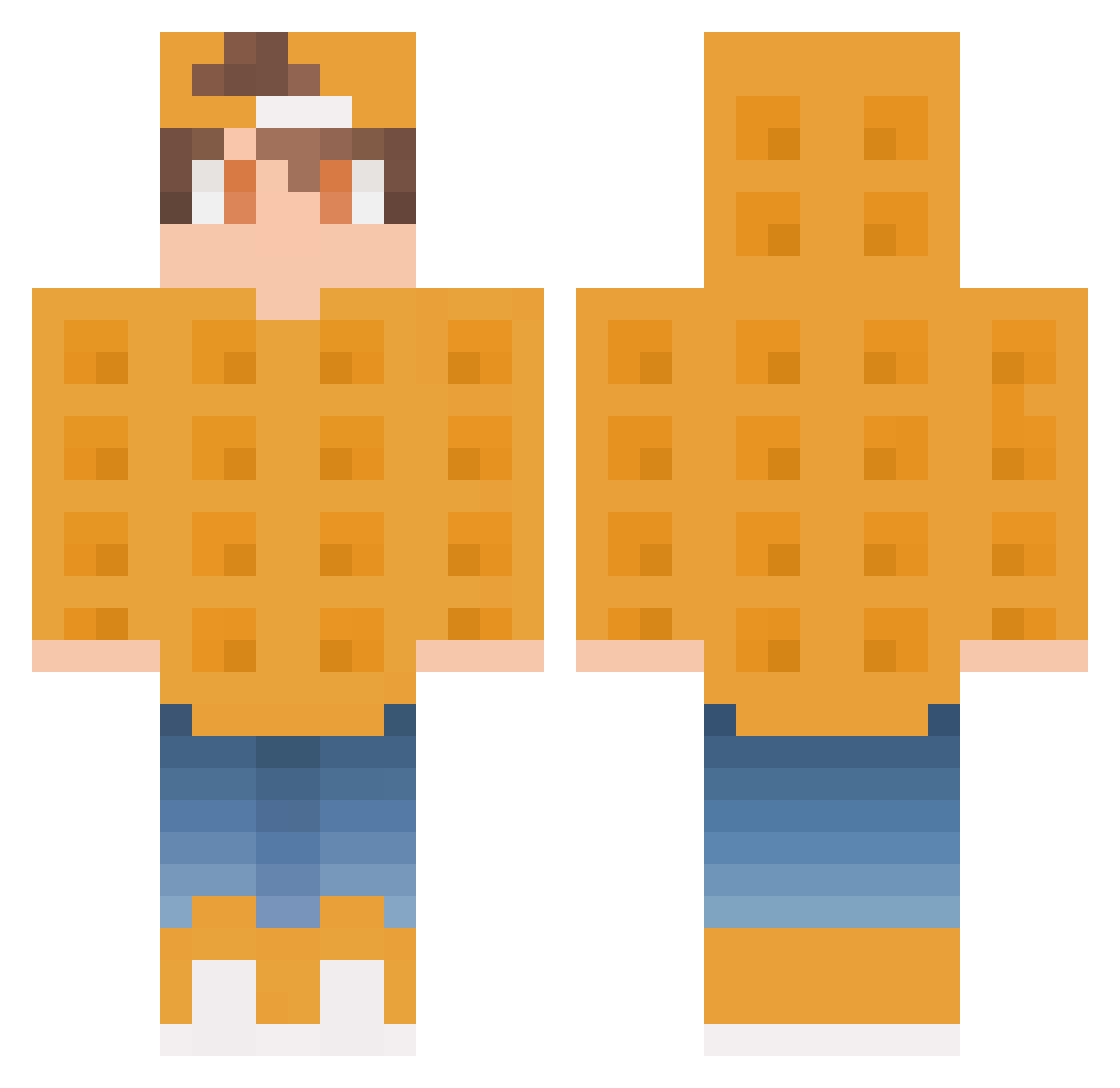 Waffle__Stomp Minecraft skin, front and back view
