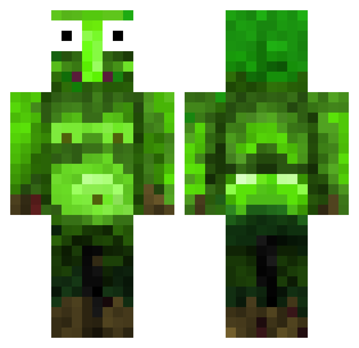 PPoopman24 Minecraft skin, front and back view