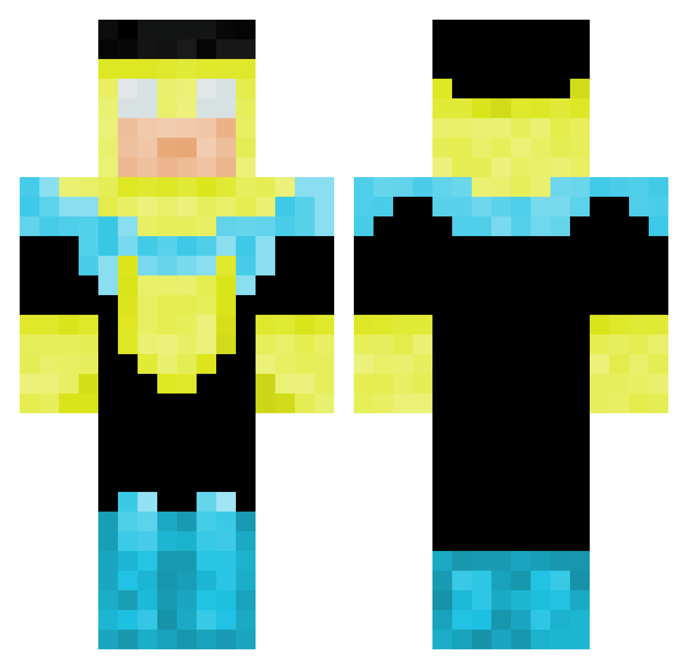 yaboilandonr Minecraft skin, front and back view
