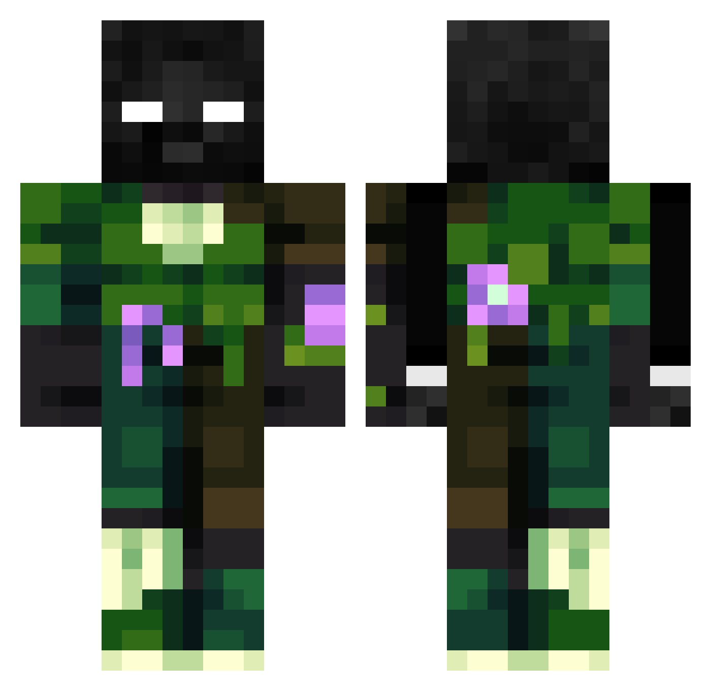 Camdenkeen Minecraft skin, front and back view