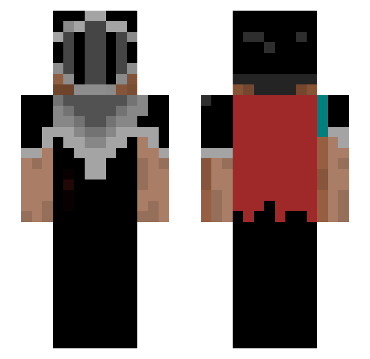 Binnezz Minecraft skin, front and back view