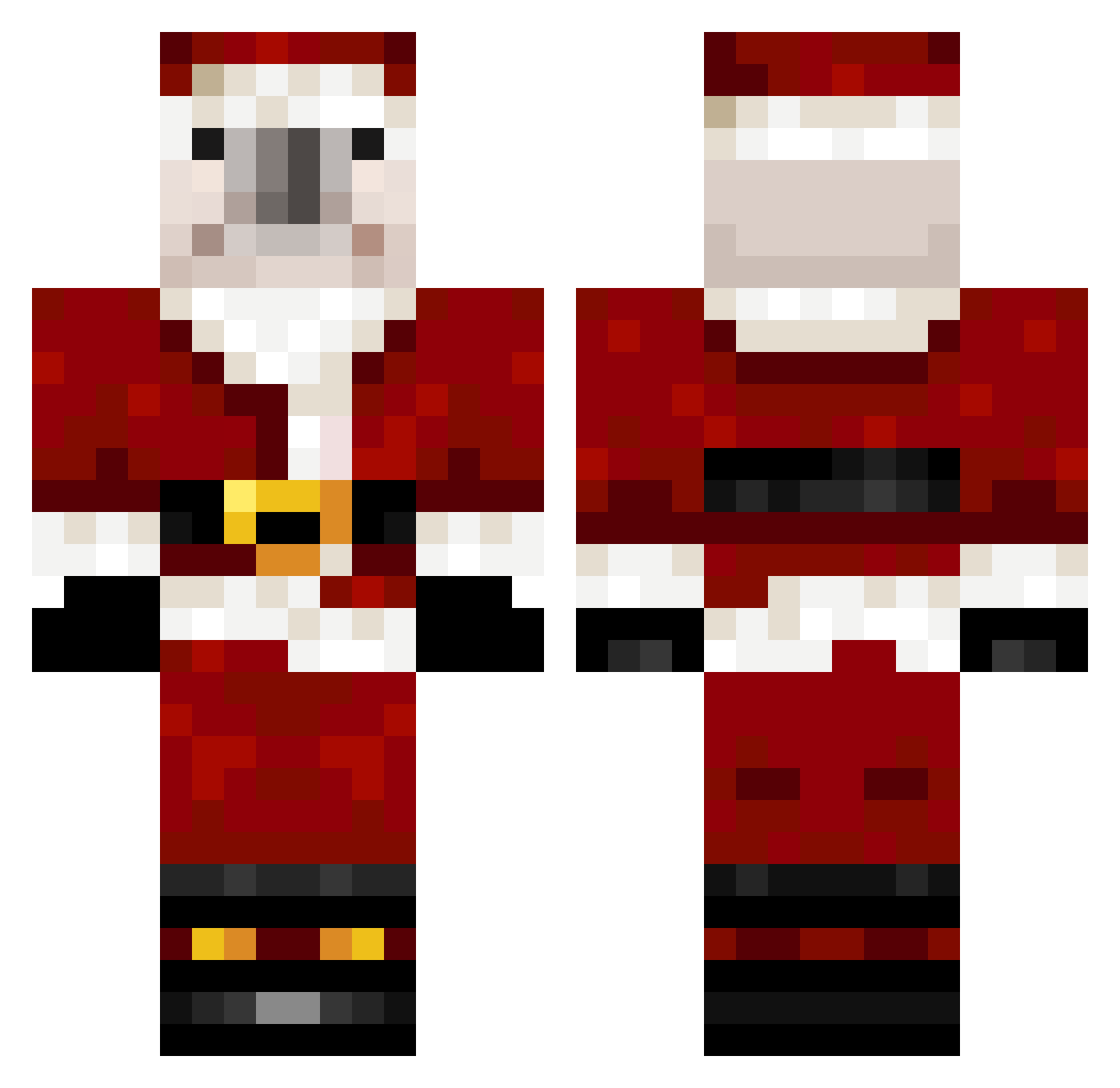 _ON7 Minecraft skin, front and back view