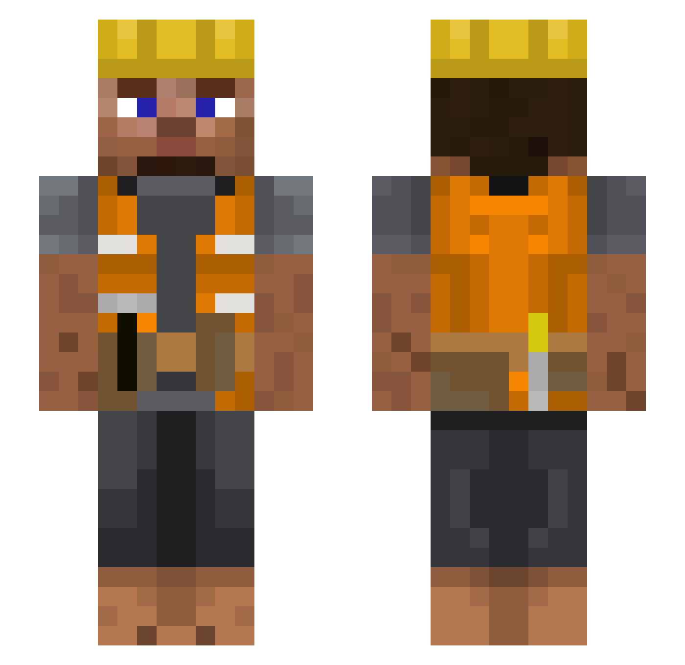 Rogger_ Minecraft skin, front and back view