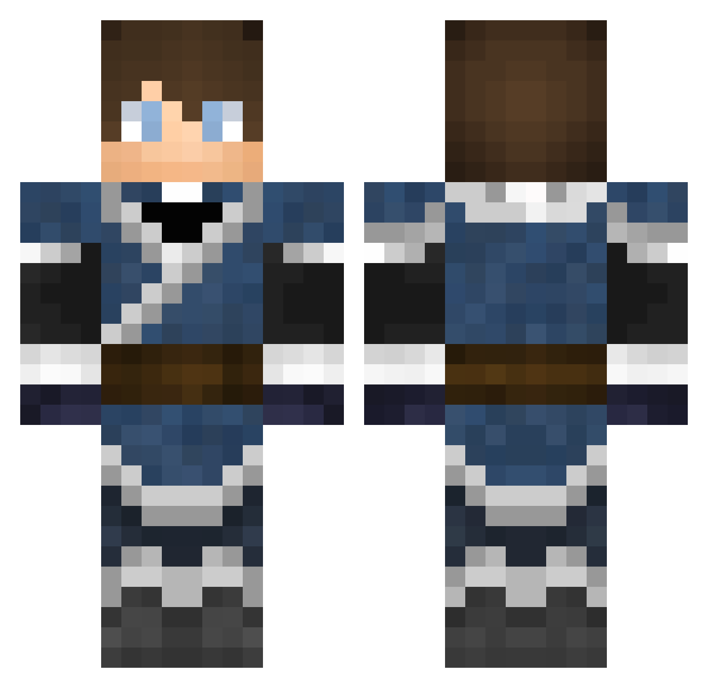 DanChuckles Minecraft skin, front and back view