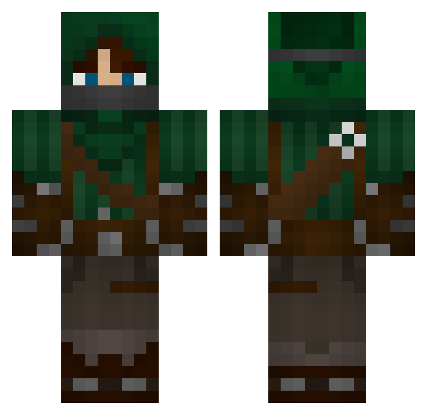 VENM777 Minecraft skin, front and back view