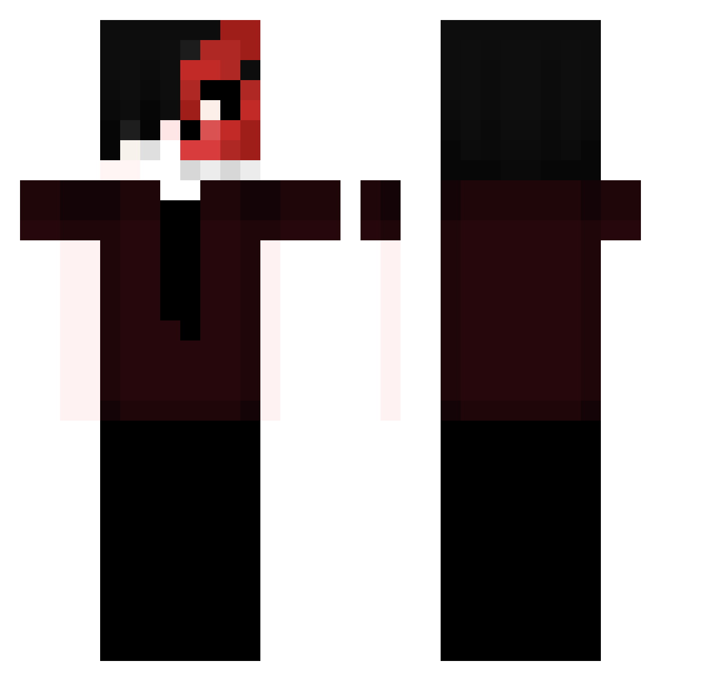 yeathz Minecraft skin, front and back view
