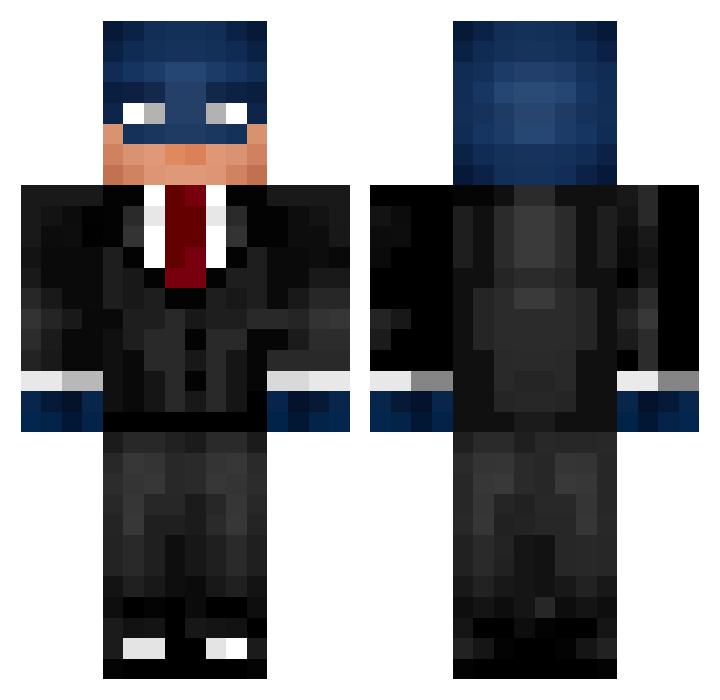 Agent_PN Minecraft skin, front and back view