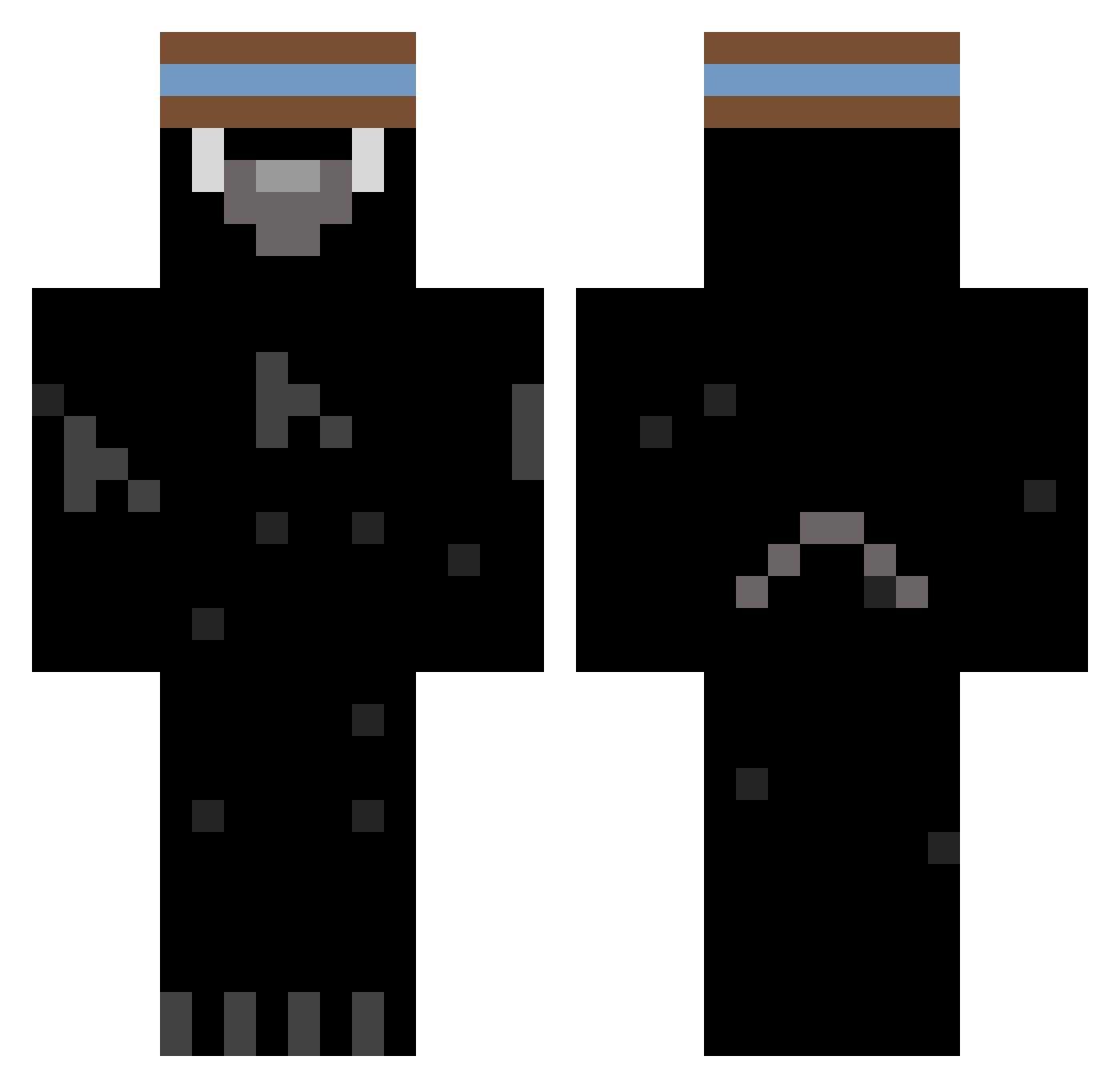 NotMe1123 Minecraft skin, front and back view