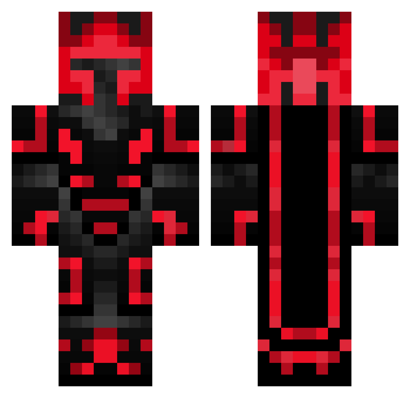 LavaBurst6 Minecraft skin, front and back view