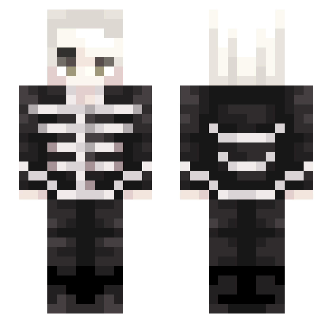 ScribbleDibble_ Minecraft skin, front and back view