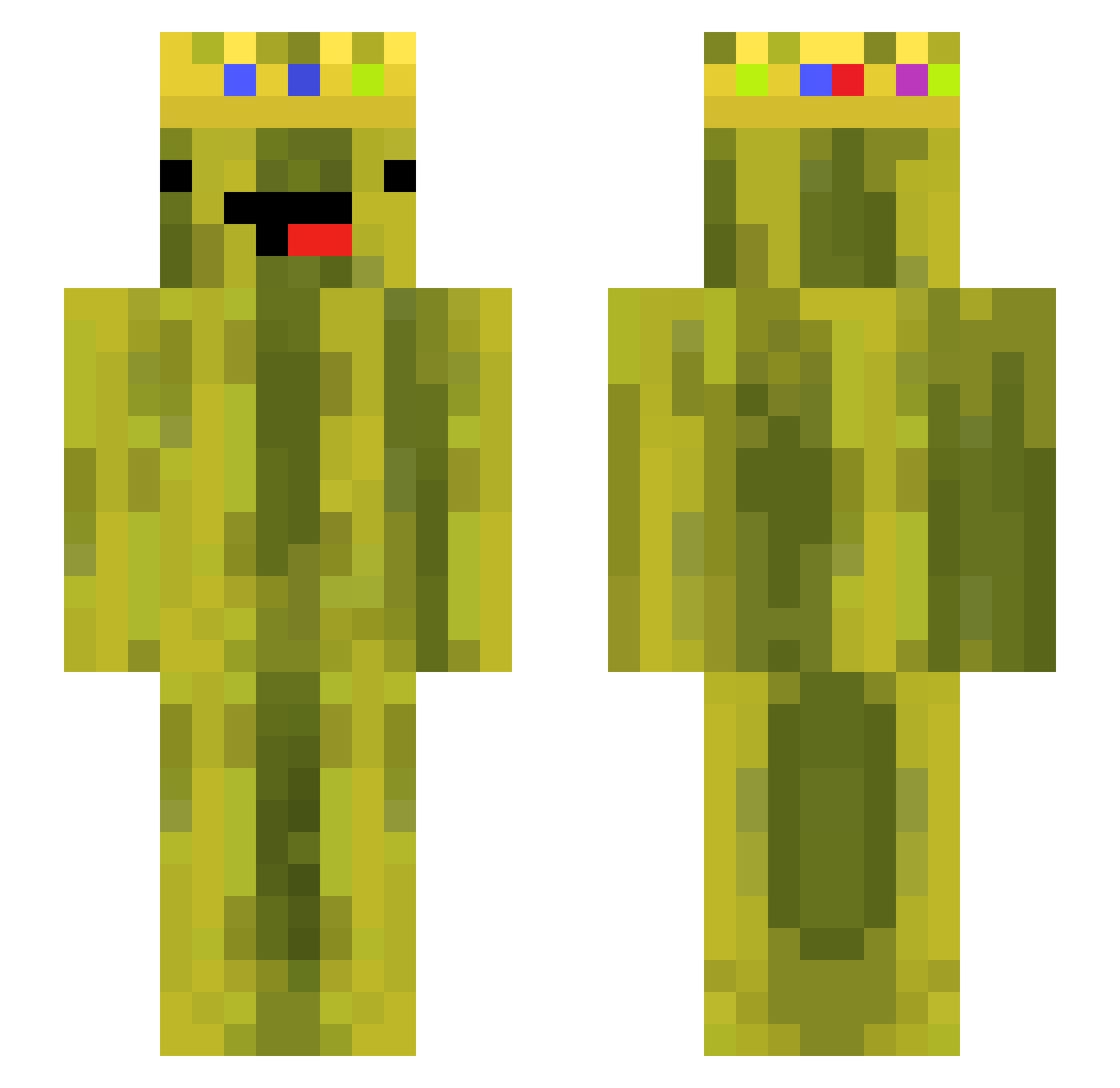 Lesbian_Melon Minecraft skin, front and back view