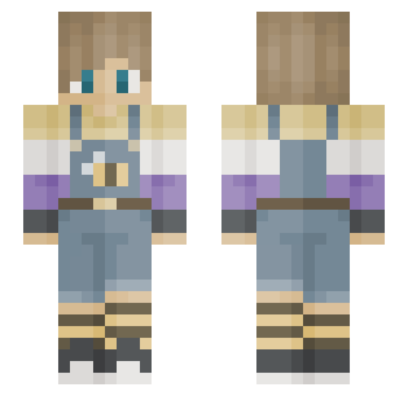 Xanthophyll Minecraft skin, front and back view
