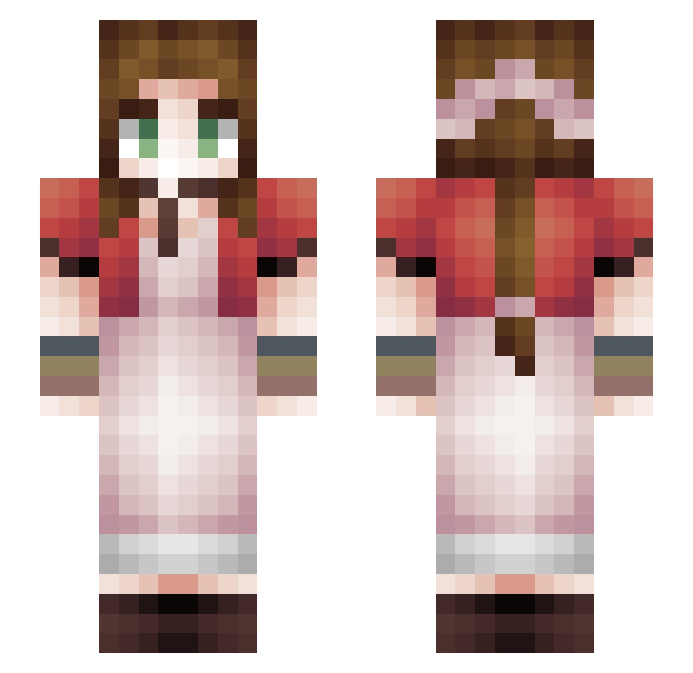 SublimeYadon Minecraft skin, front and back view