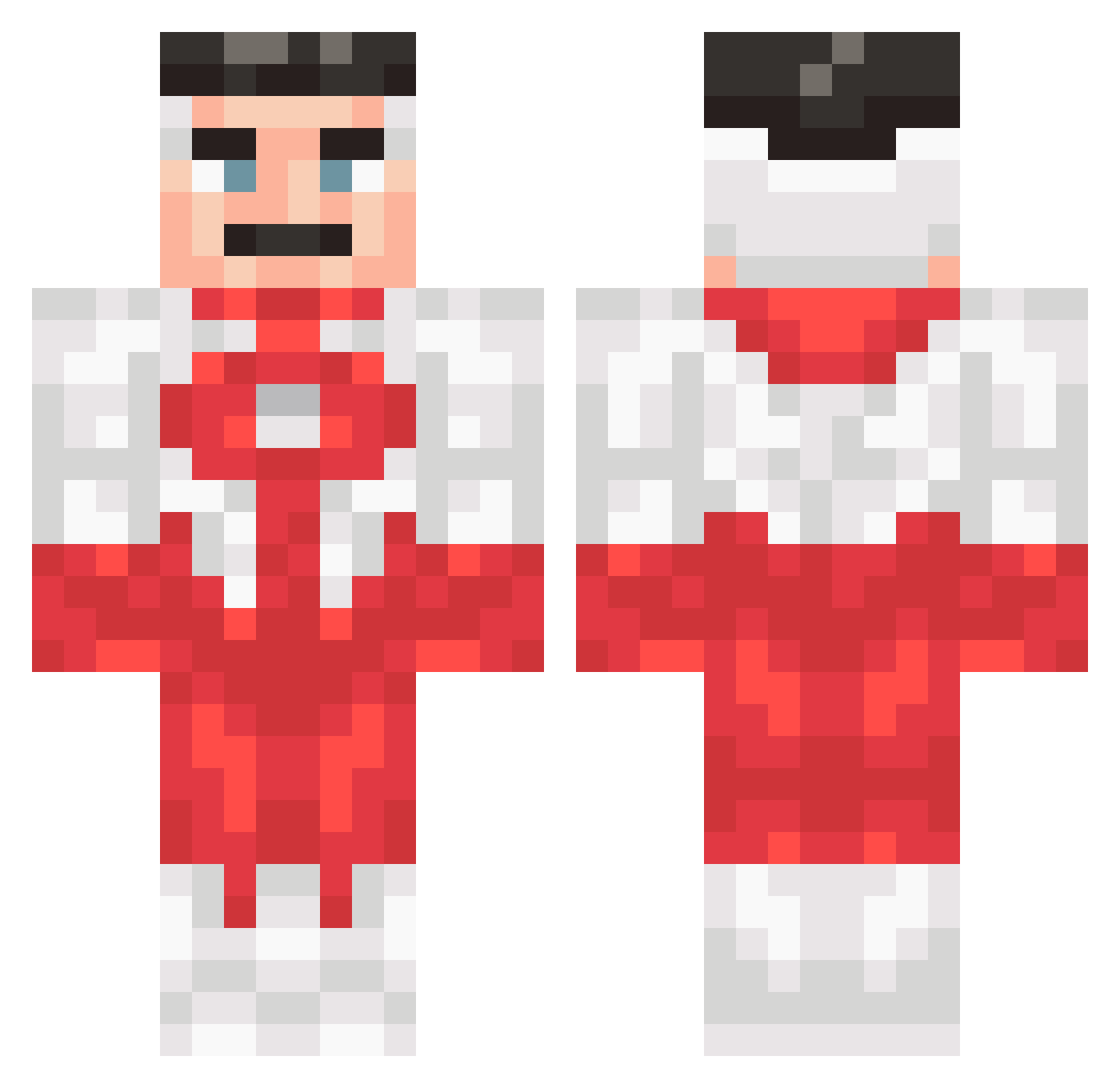 BlackPeopleBLike Minecraft skin, front and back view