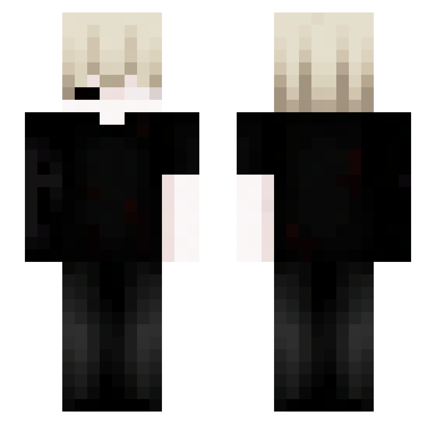 z6nt Minecraft skin, front and back view