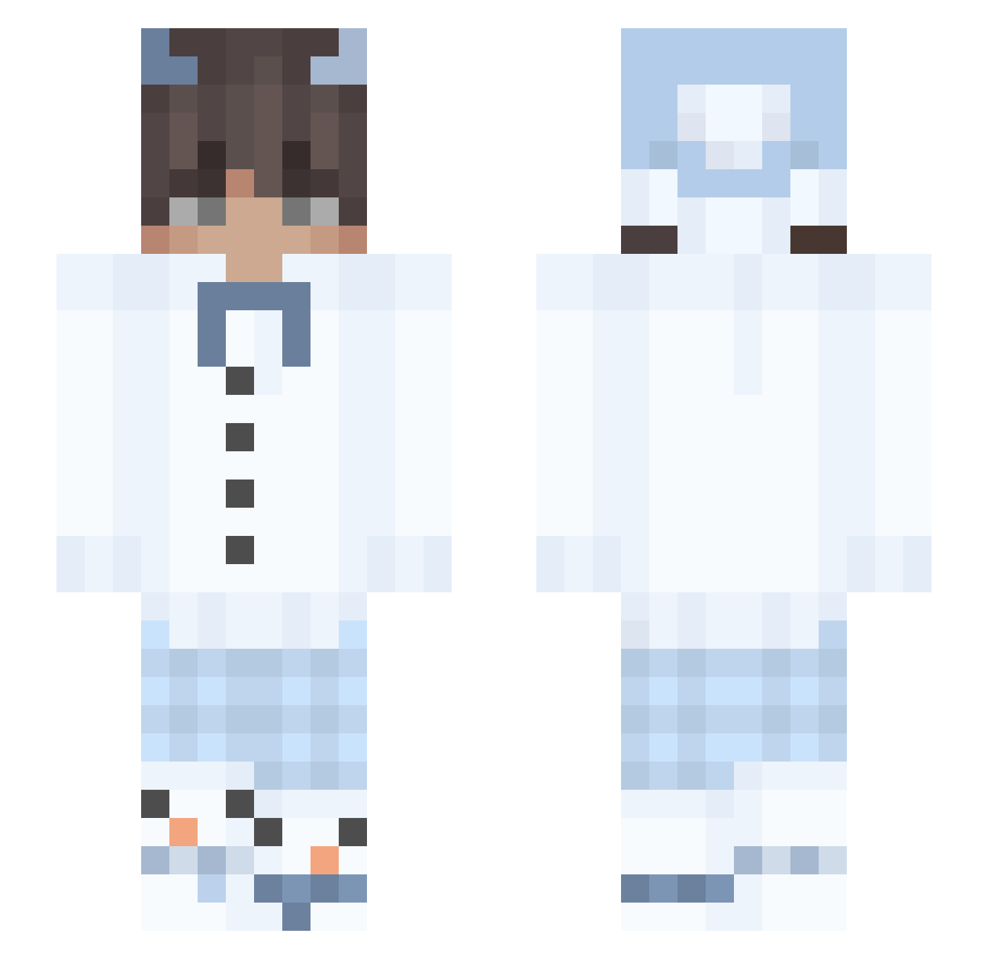 Warrid_ Minecraft skin, front and back view