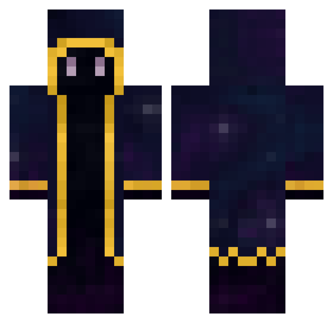 Y_Myeong Minecraft skin, front and back view