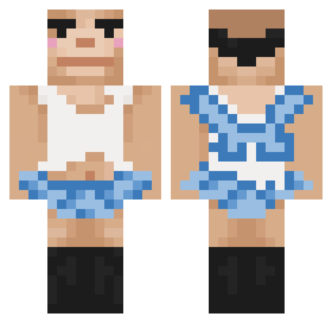 DavidsAmazing Minecraft skin, front and back view