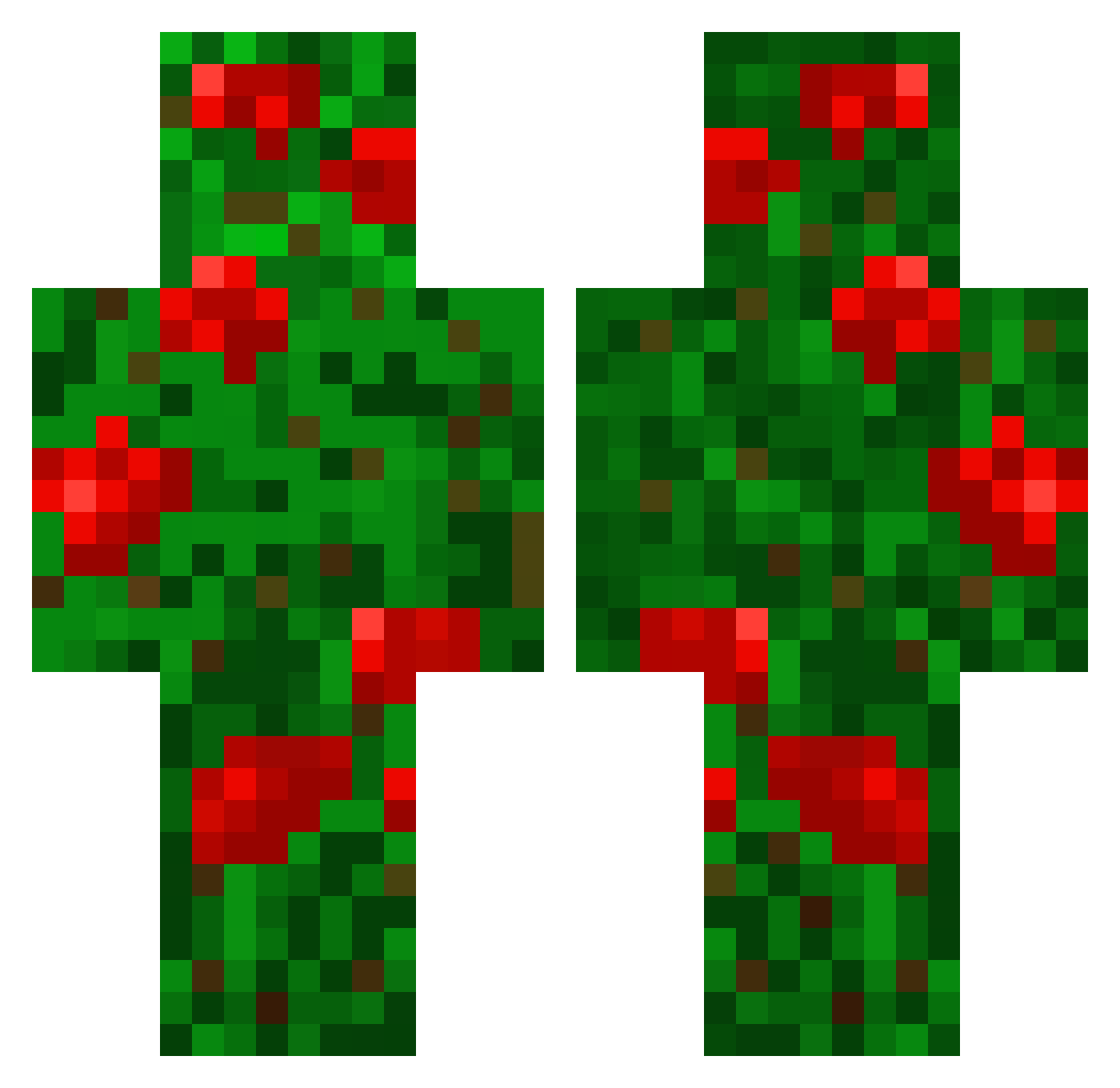 SneakyFroggy Minecraft skin, front and back view