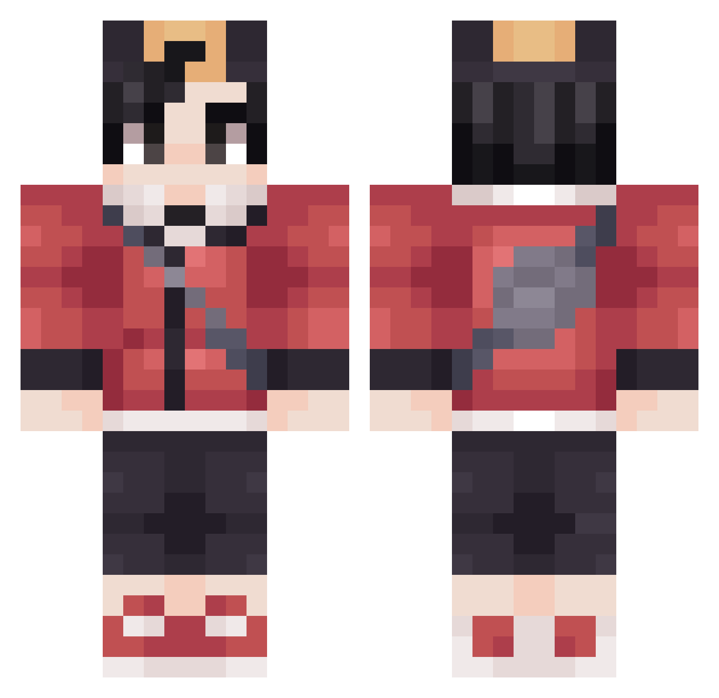 GabySola21 Minecraft skin, front and back view