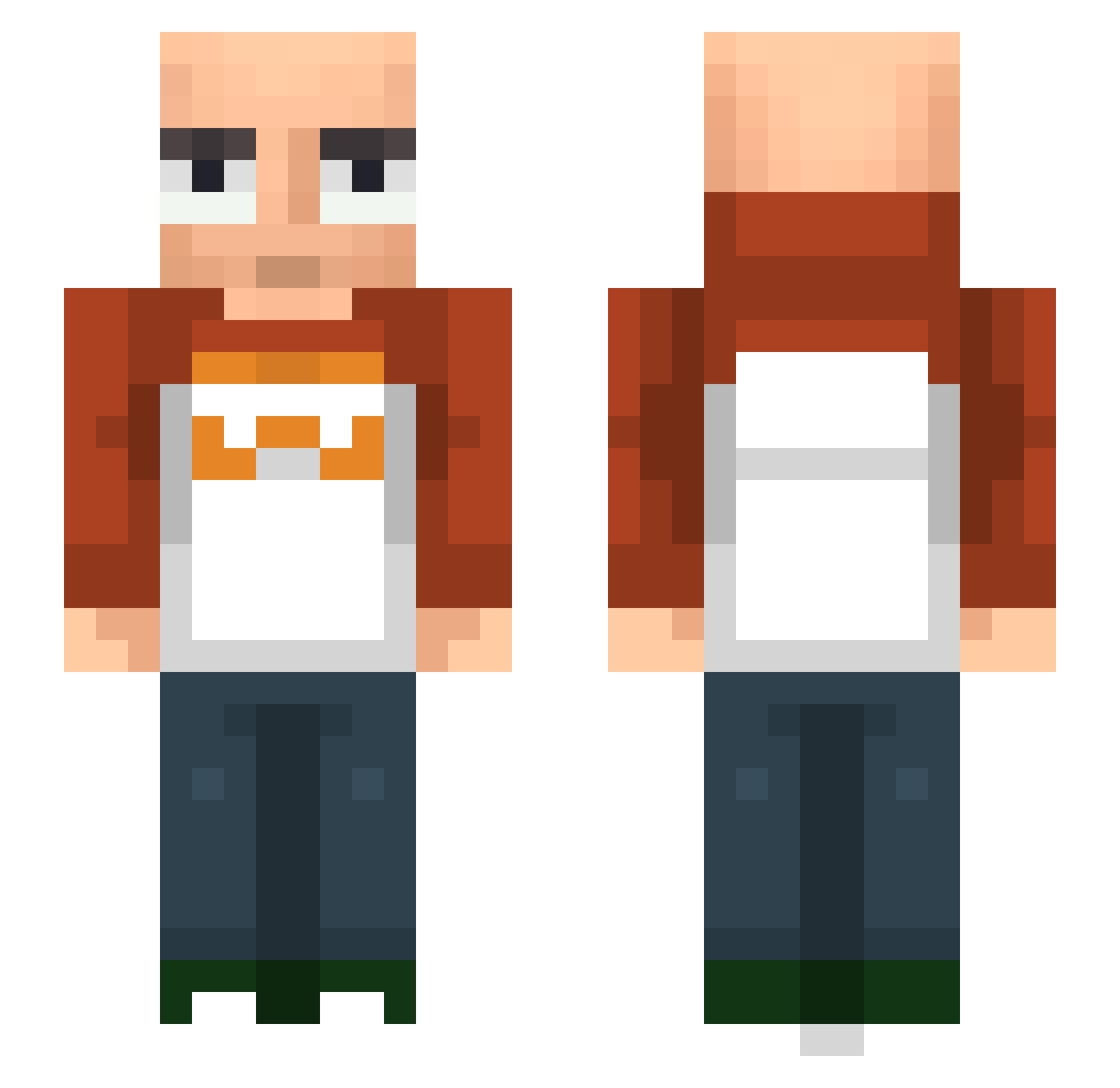 l1891l Minecraft skin, front and back view