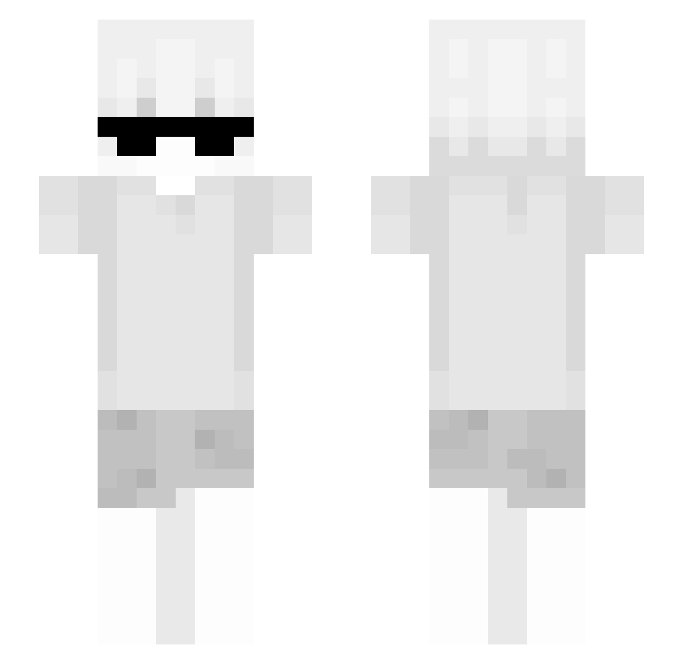 SnakeyBMXPro Minecraft skin, front and back view