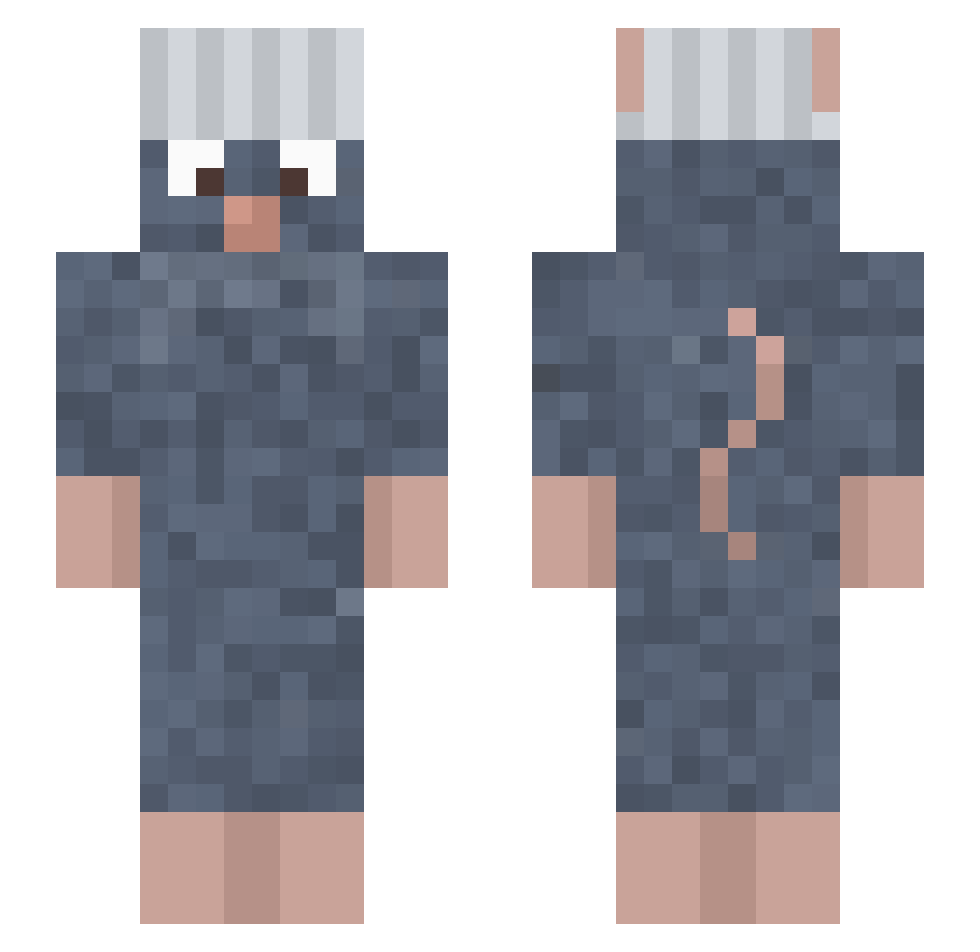6remi Minecraft skin, front and back view