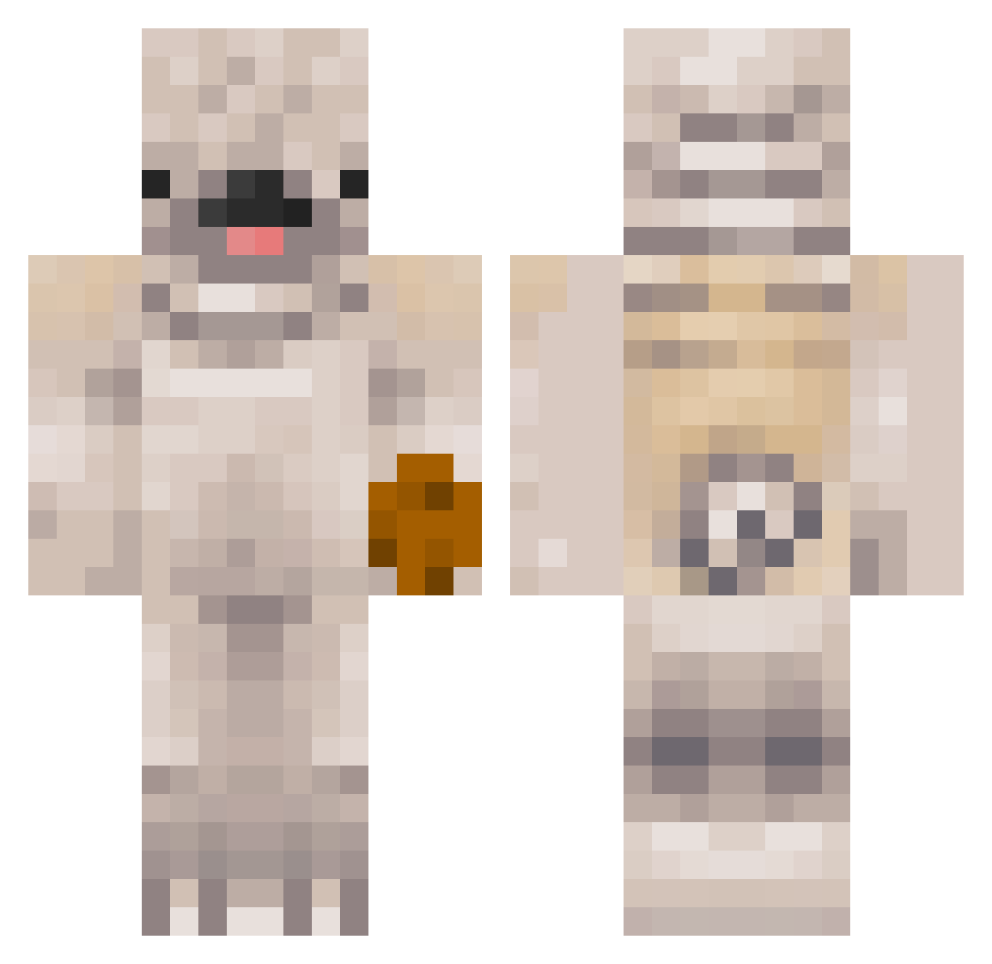 C5LIE Minecraft skin, front and back view