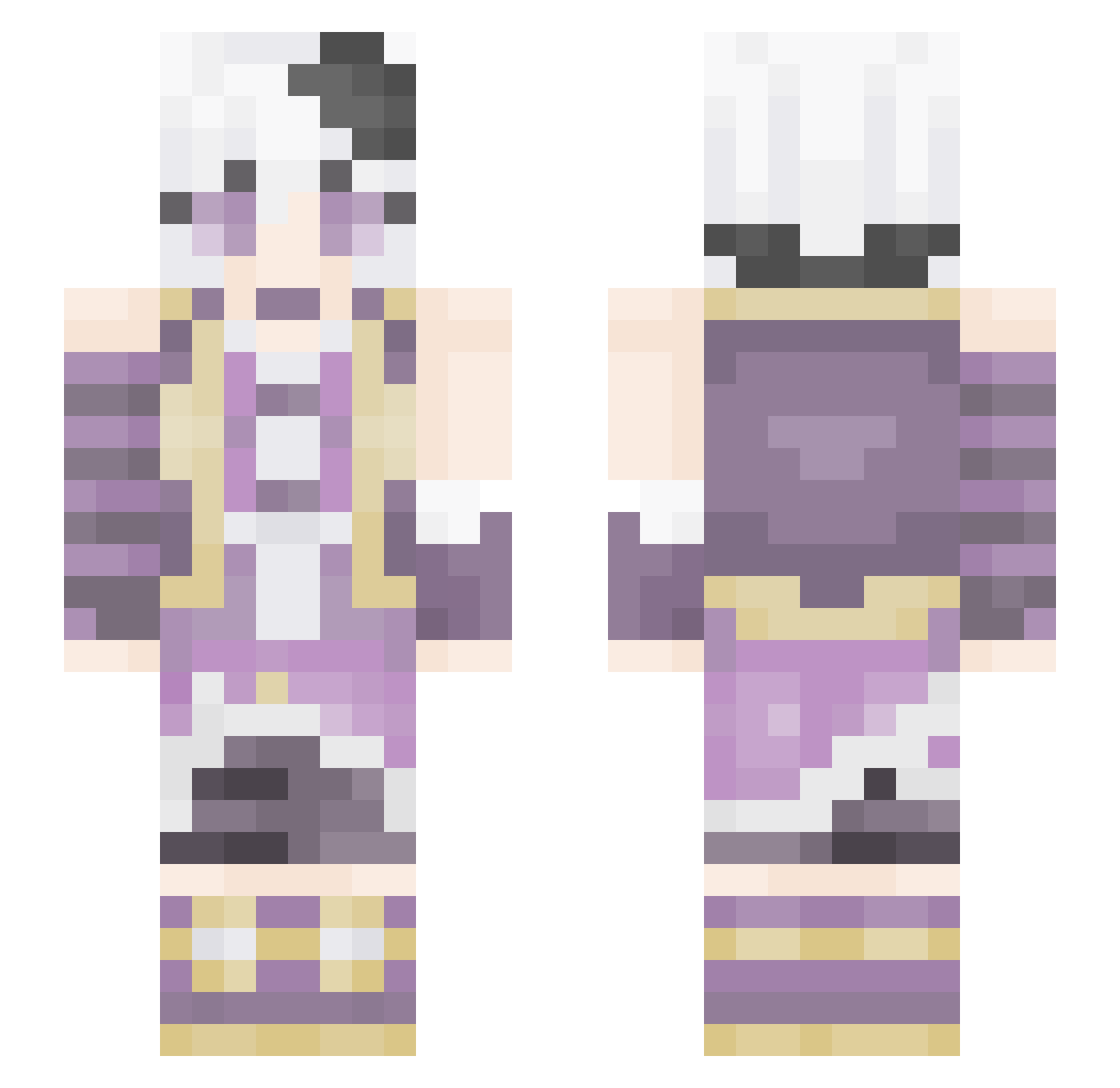 SwordMan6 Minecraft skin, front and back view
