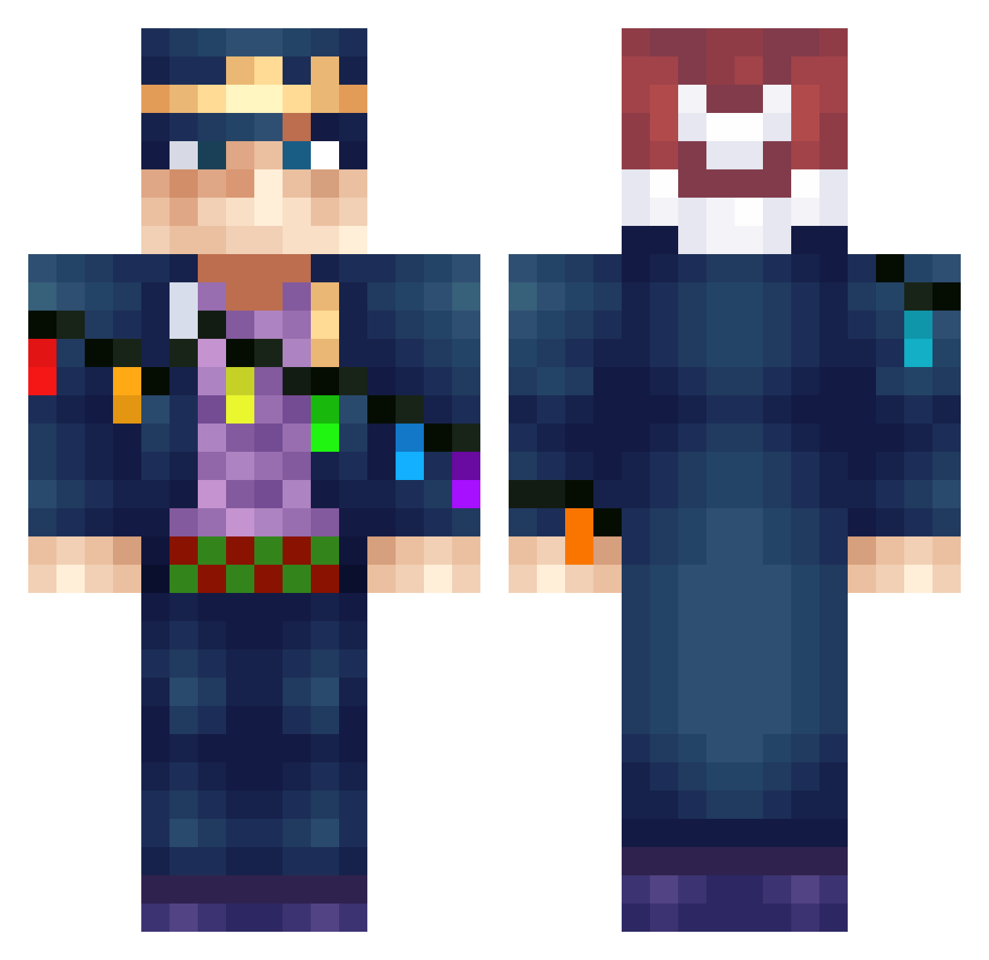 AnakinSwagwalker Minecraft skin, front and back view