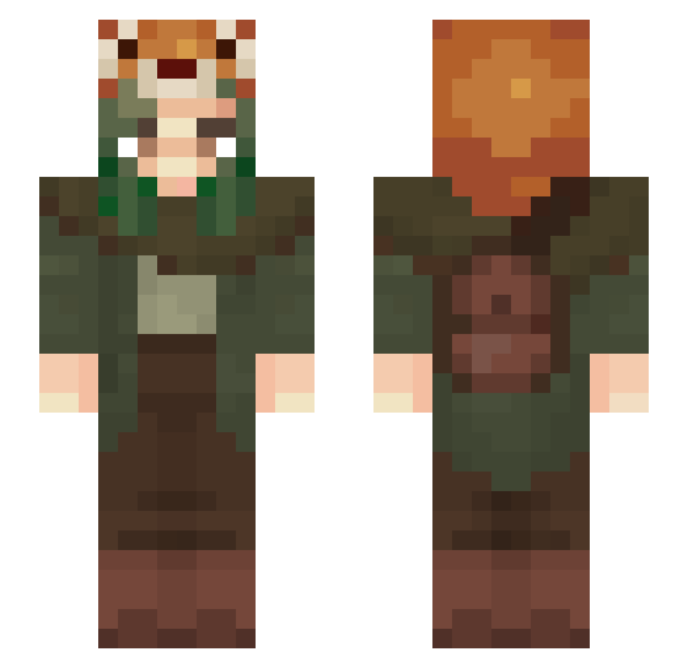 harel3333 Minecraft skin, front and back view