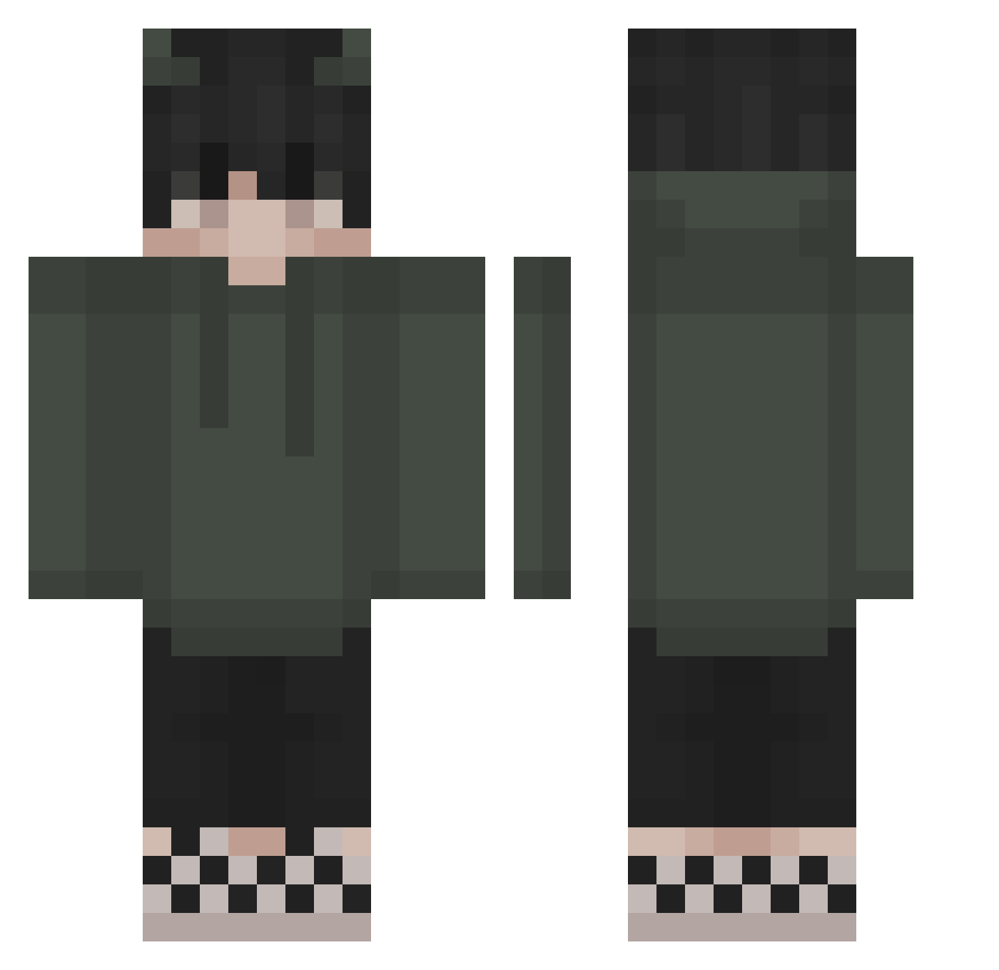 zMustafa_Ii Minecraft skin, front and back view