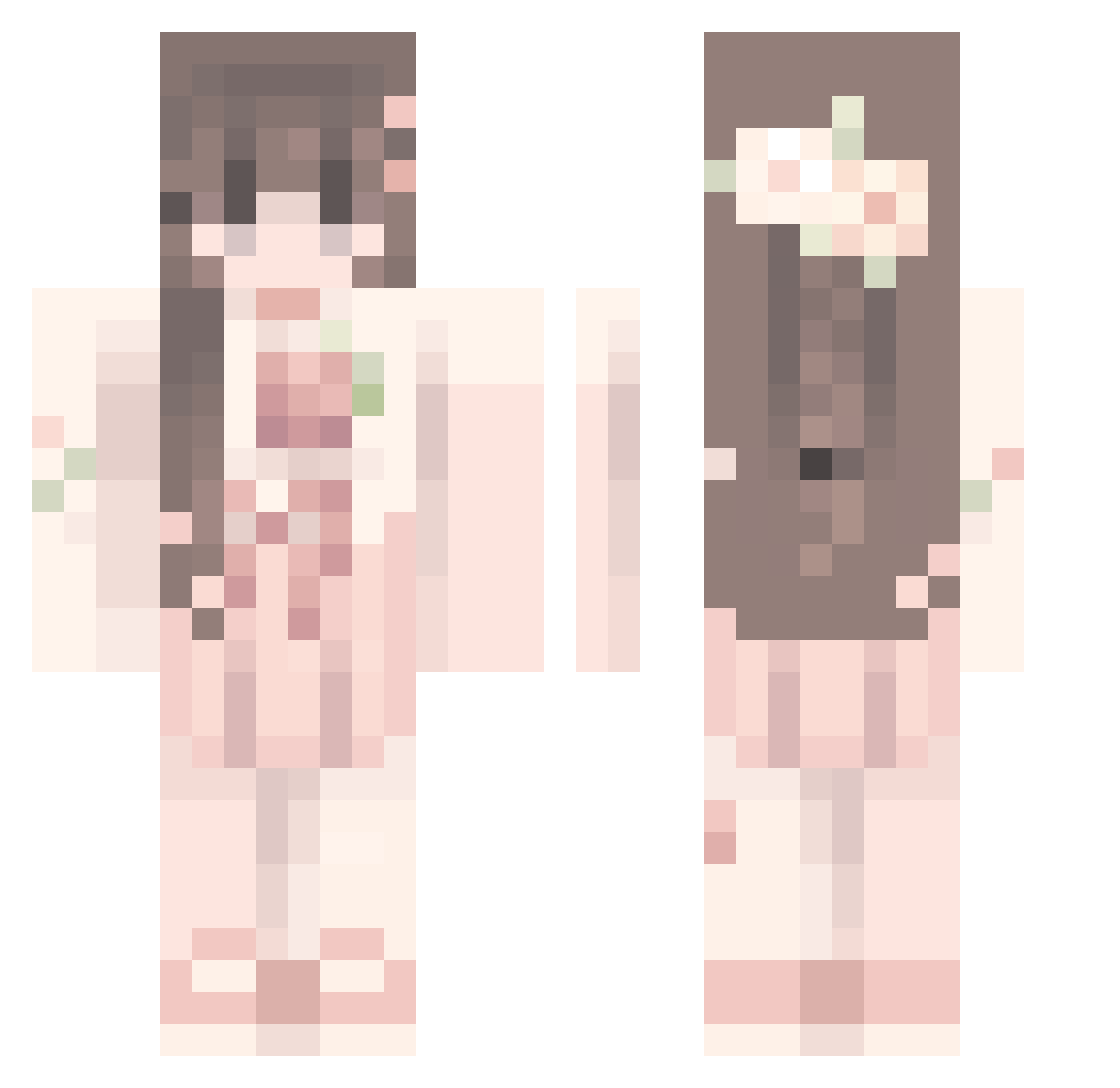 vivi_18 Minecraft skin, front and back view