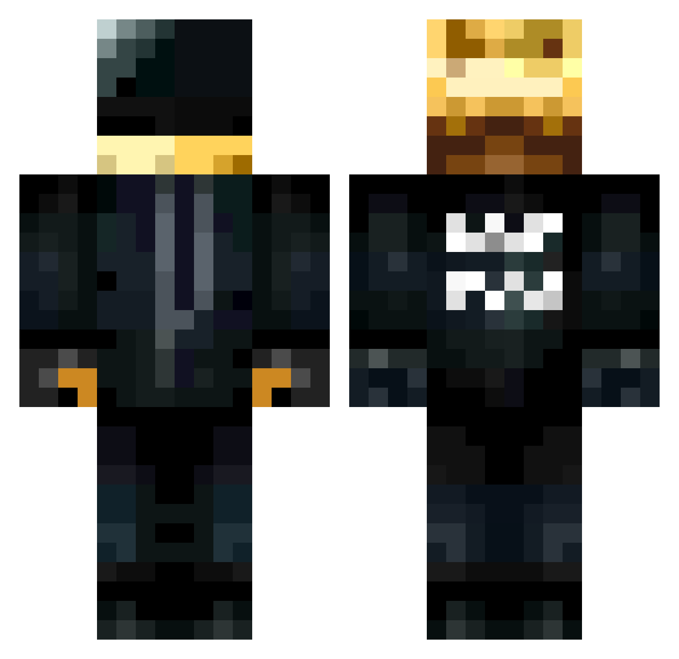 rydyro Minecraft skin, front and back view