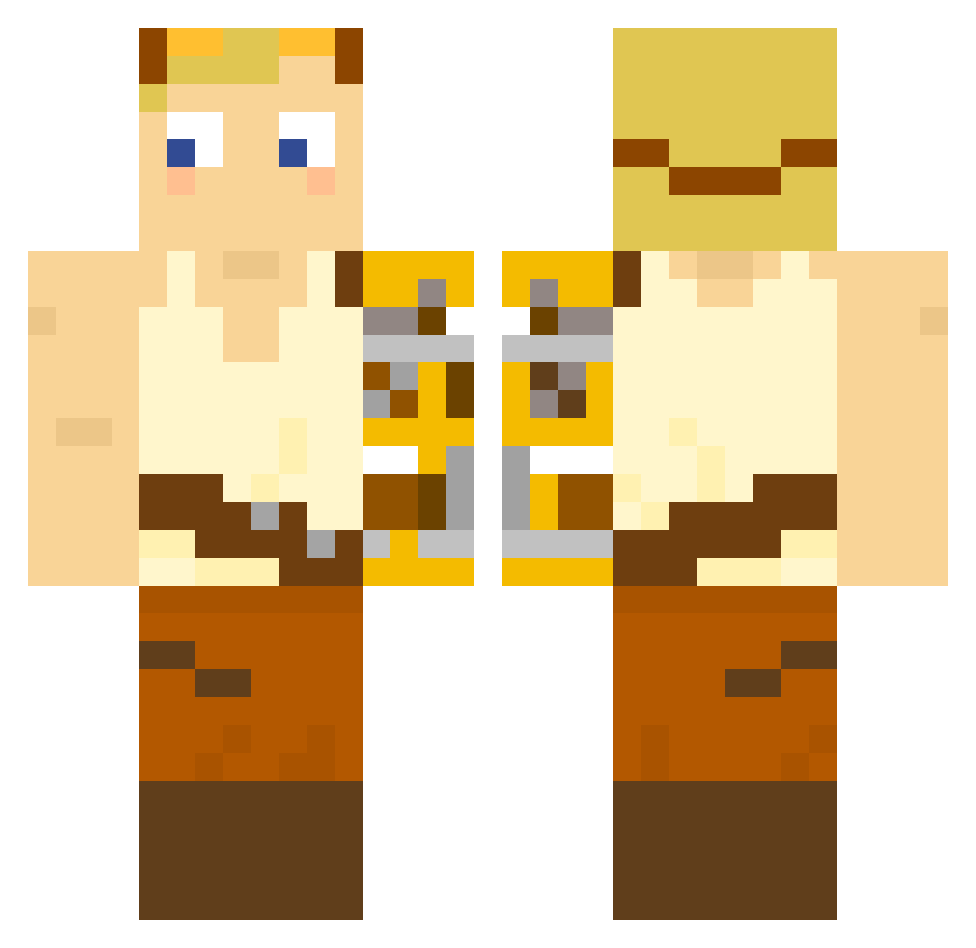 JojoJ_M91 Minecraft skin, front and back view